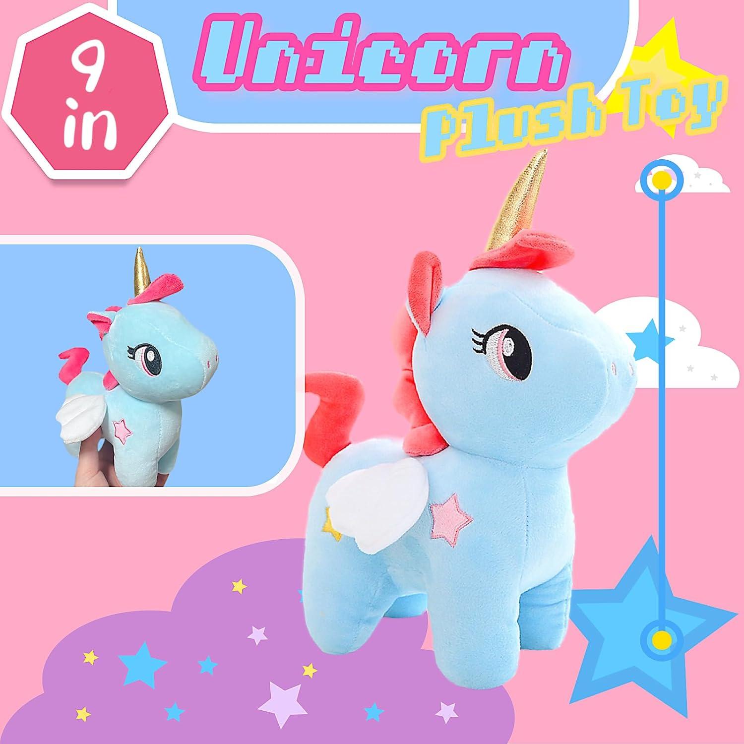 Animal de Peluche Unicornio Azul NuomiYue 23 cm Suave