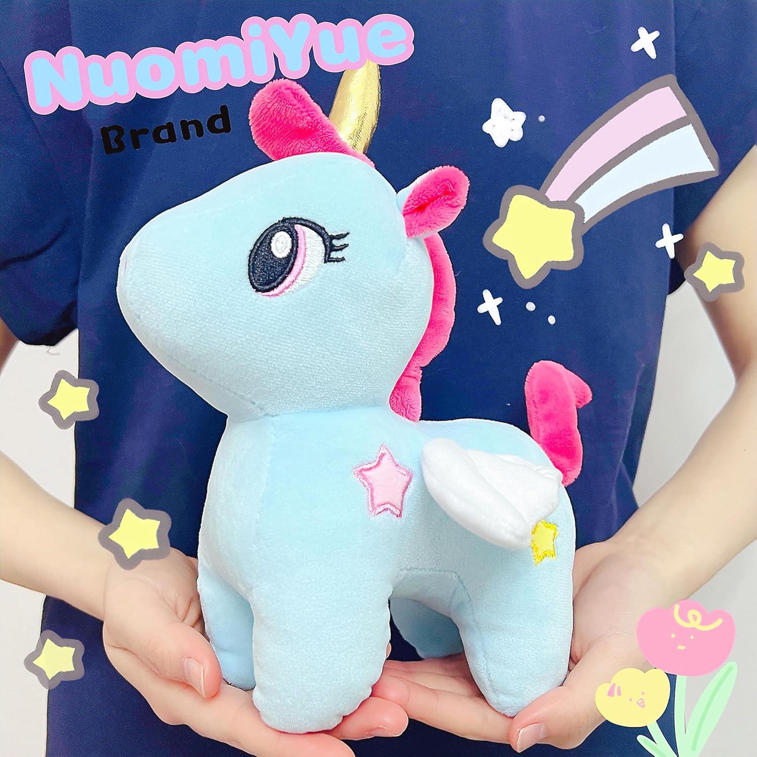 Animal de Peluche Unicornio Azul NuomiYue 23 cm Suave