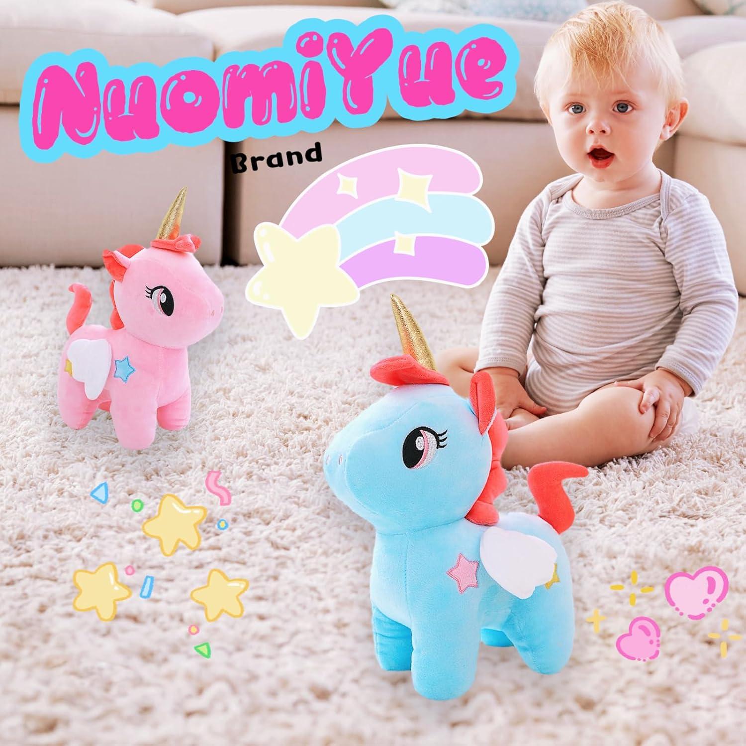 Animal de Peluche Unicornio Azul NuomiYue 23 cm Suave