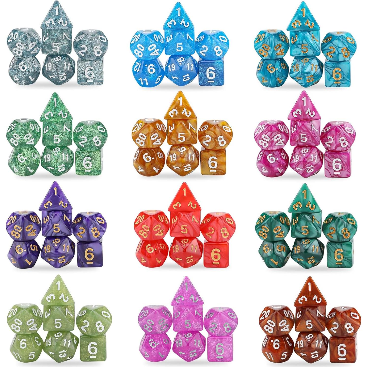 Juego de Dados Poliedricos Makugoi 25 Piezas DND RPG