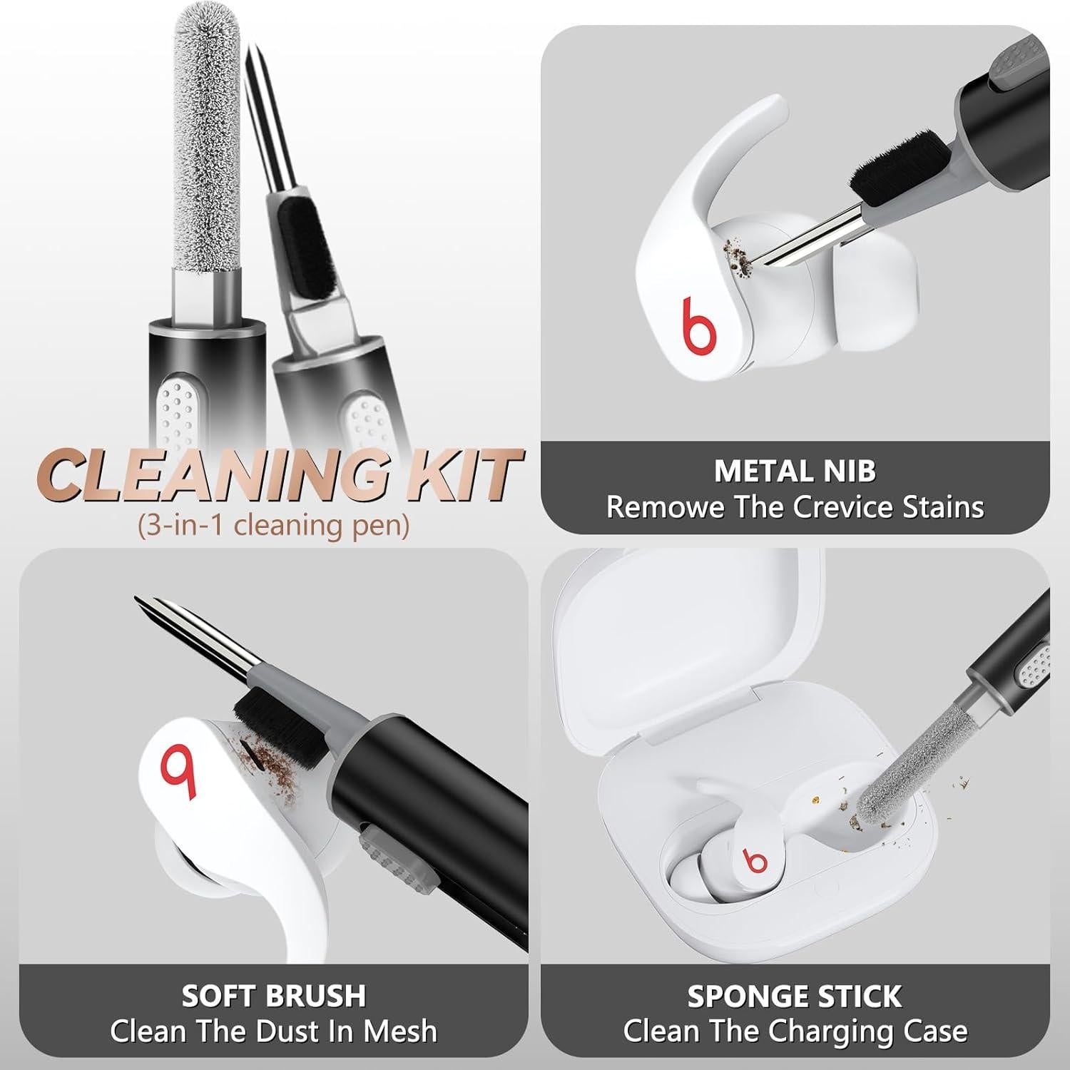 Funda de Seguridad para Beats Fit Pro 2021 Mooyavia - Negro