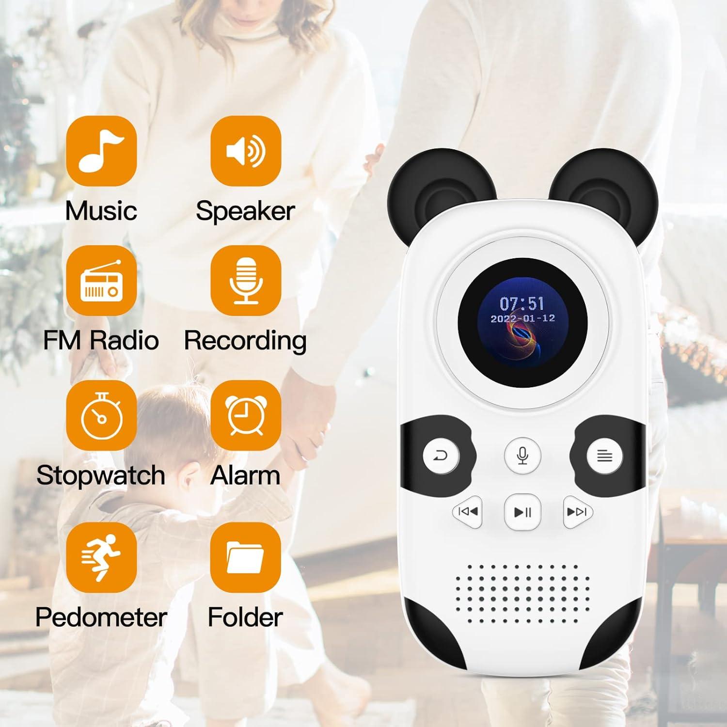 Reproductor MP3 RUIZU X31 64GB Infantil Panda Bluetooth 5.3