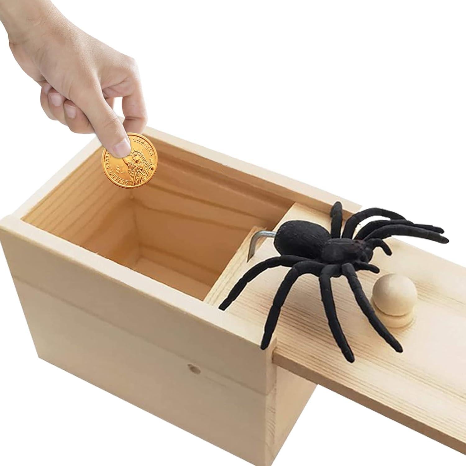 Broma de Araña Falsa FU en Caja Regalo para Halloween