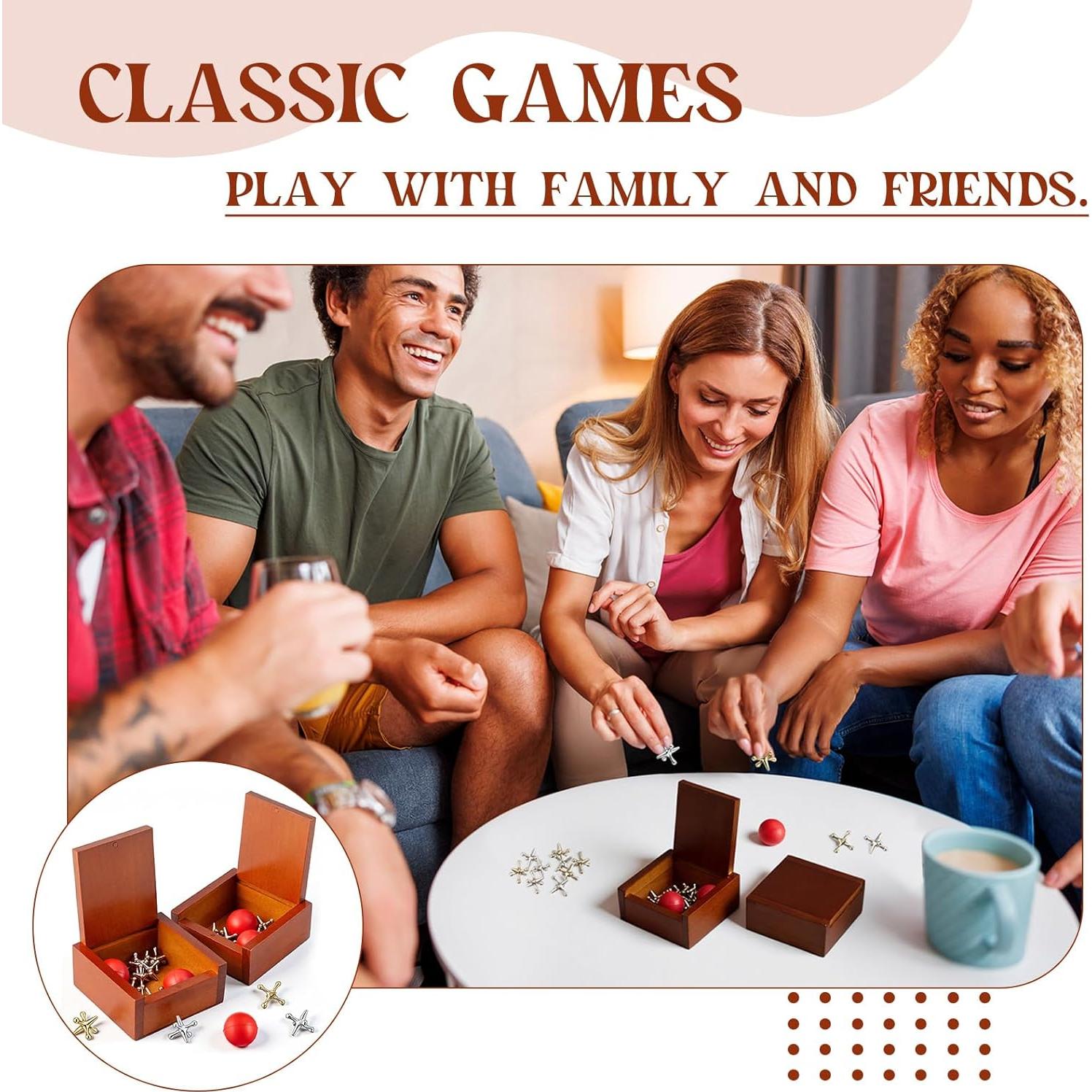 Juego de Jacks de Metal Hiboom en Caja de Madera - 2 Piezas