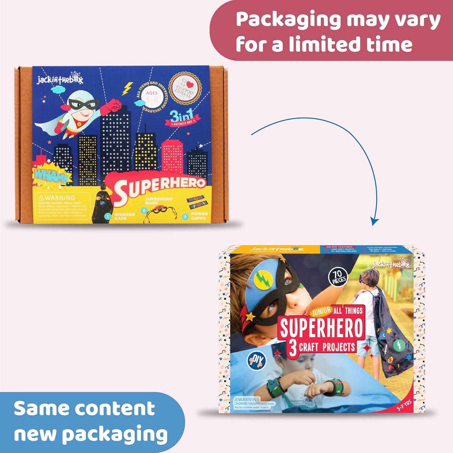 Kit de Manualidades JackInTheBox Superhéroe - 3 Proyectos Creativos