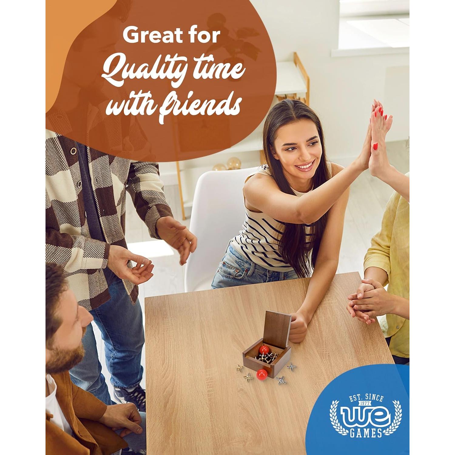 Juego de Jacks de Metal WE Games - Set Clásico con 2 Pelotas