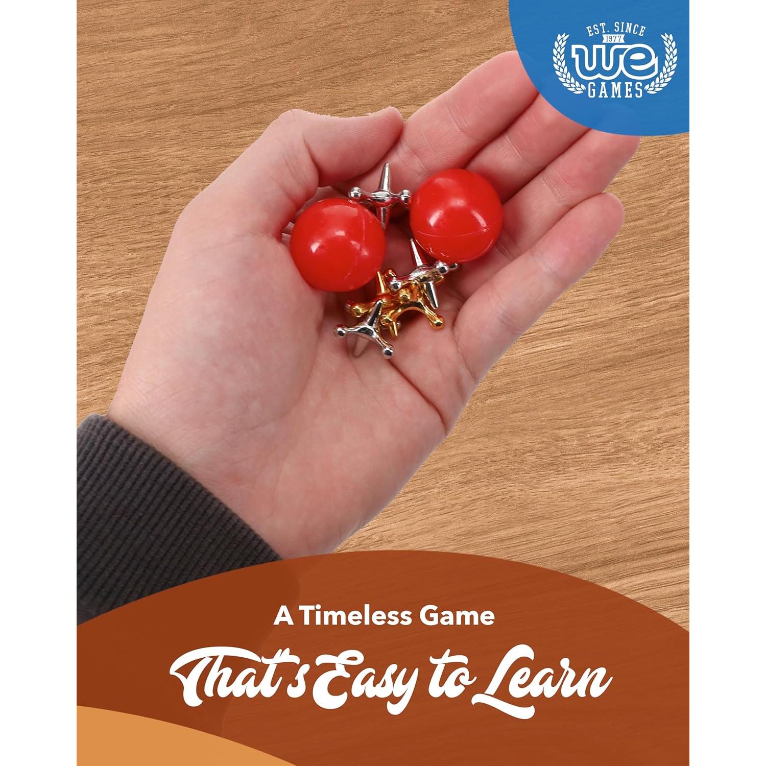 Juego de Jacks de Metal WE Games - Set Clásico con 2 Pelotas