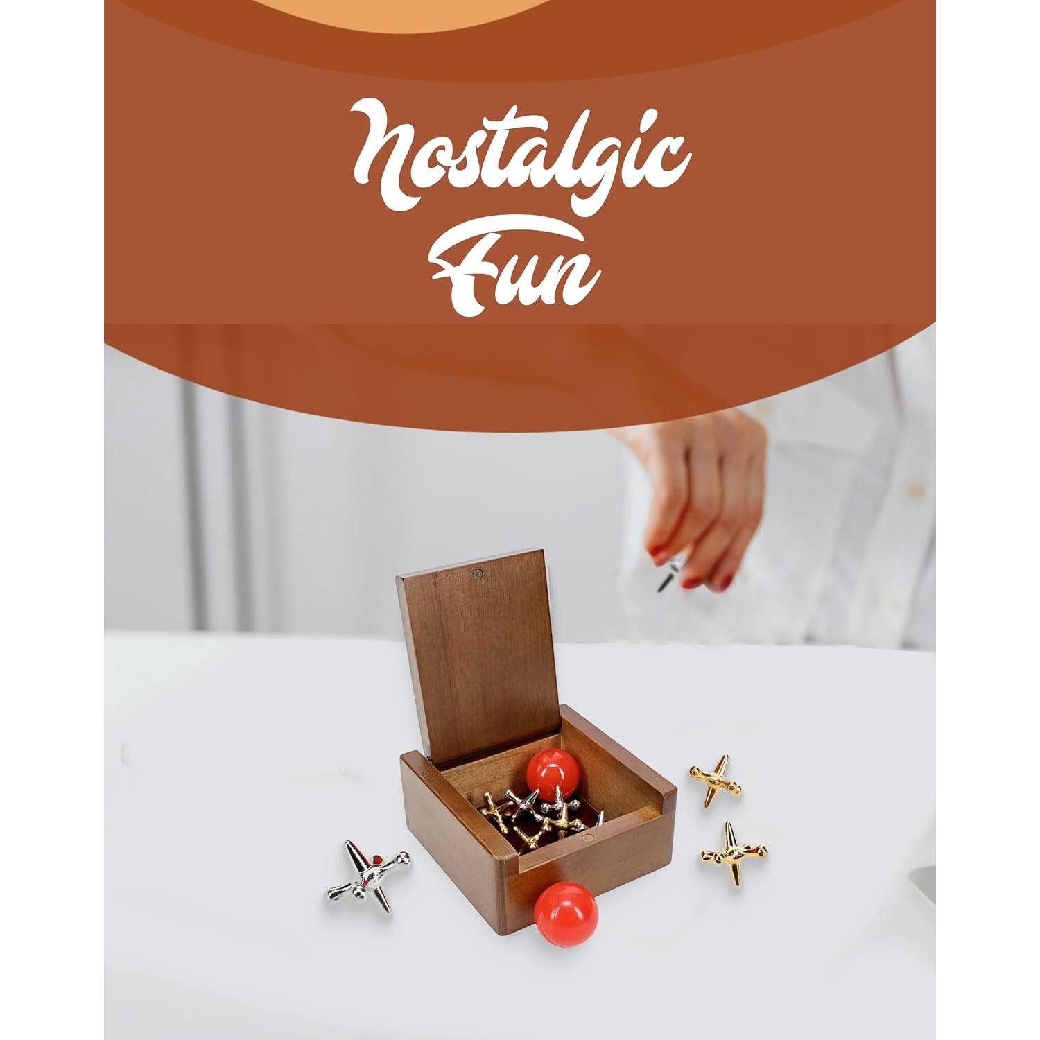 Juego de Jacks de Metal WE Games - Set Clásico con 2 Pelotas