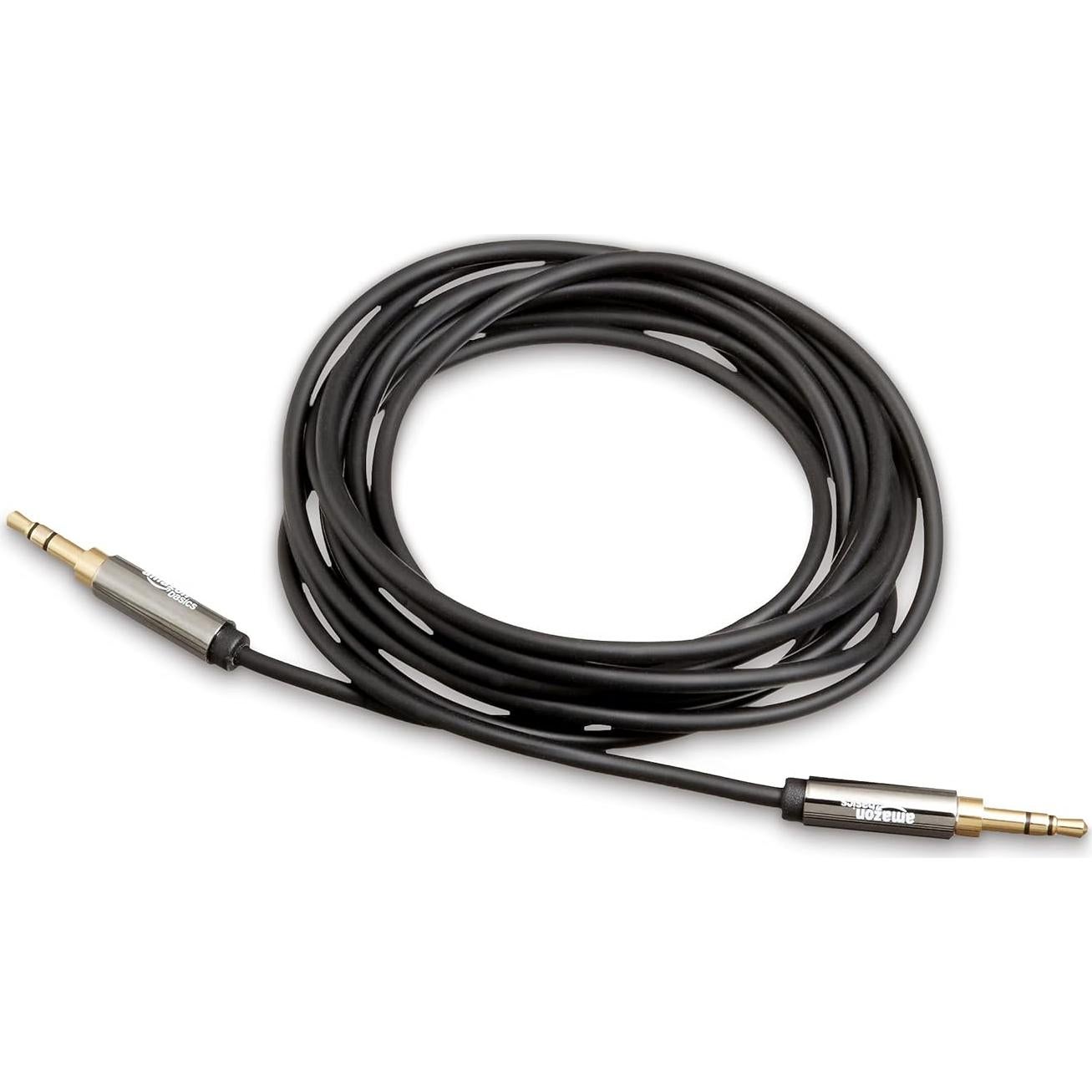 Cable de Audio Estéreo 3.5mm Amazon Basics 2.4m Negro