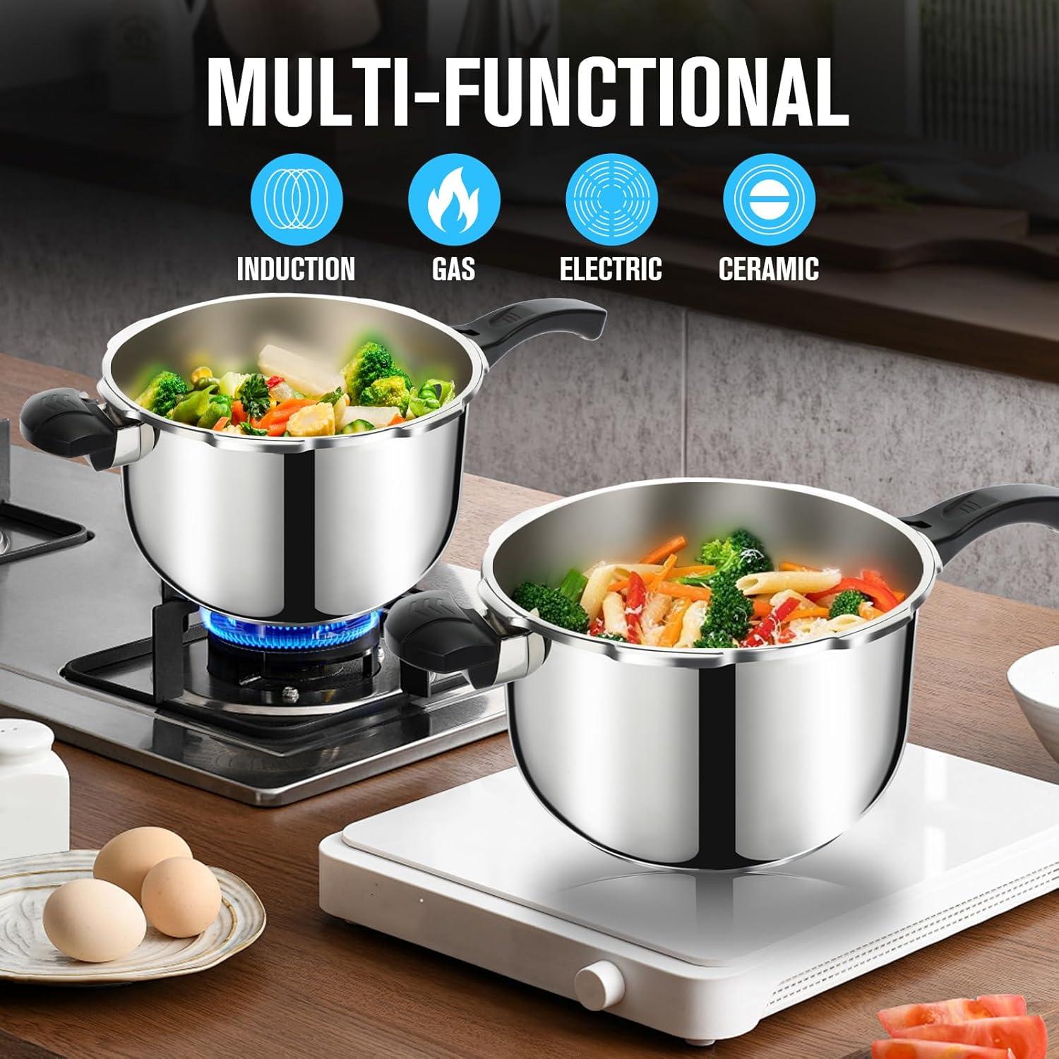 Olla a presión Peterboo 4.0L acero inoxidable inducción