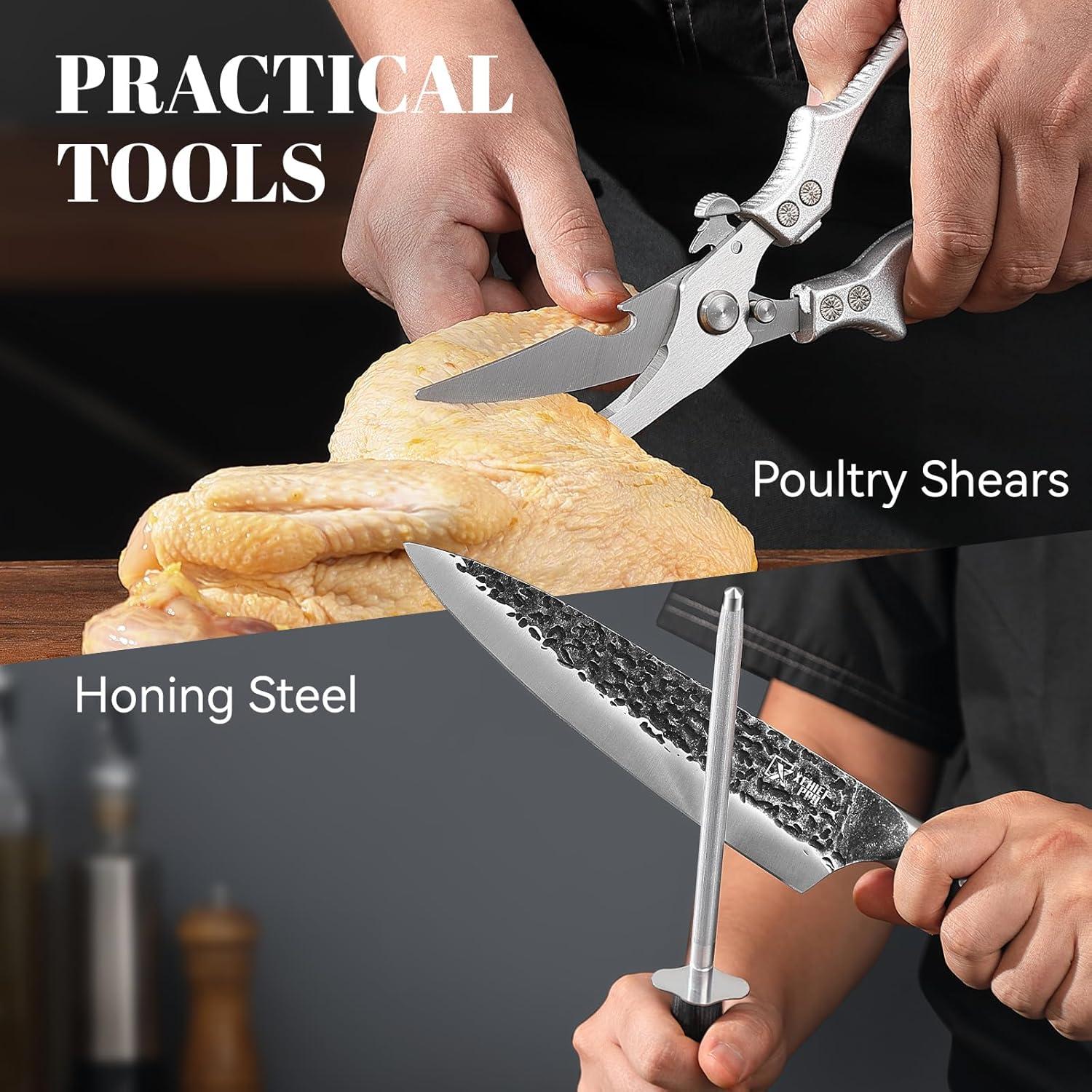 Juego de cuchillos de cocina 9 piezas XCHIEF PRO con bloque