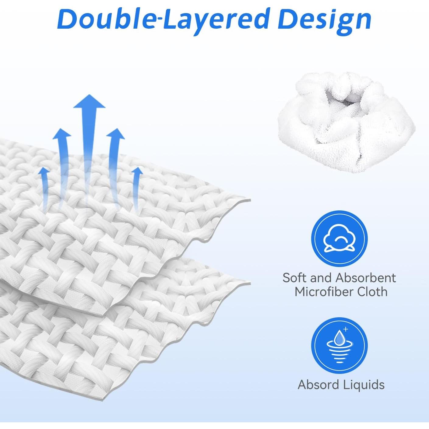 Paños de Vapor de Mano BeiLan - 12 Paquetes Reutilizables