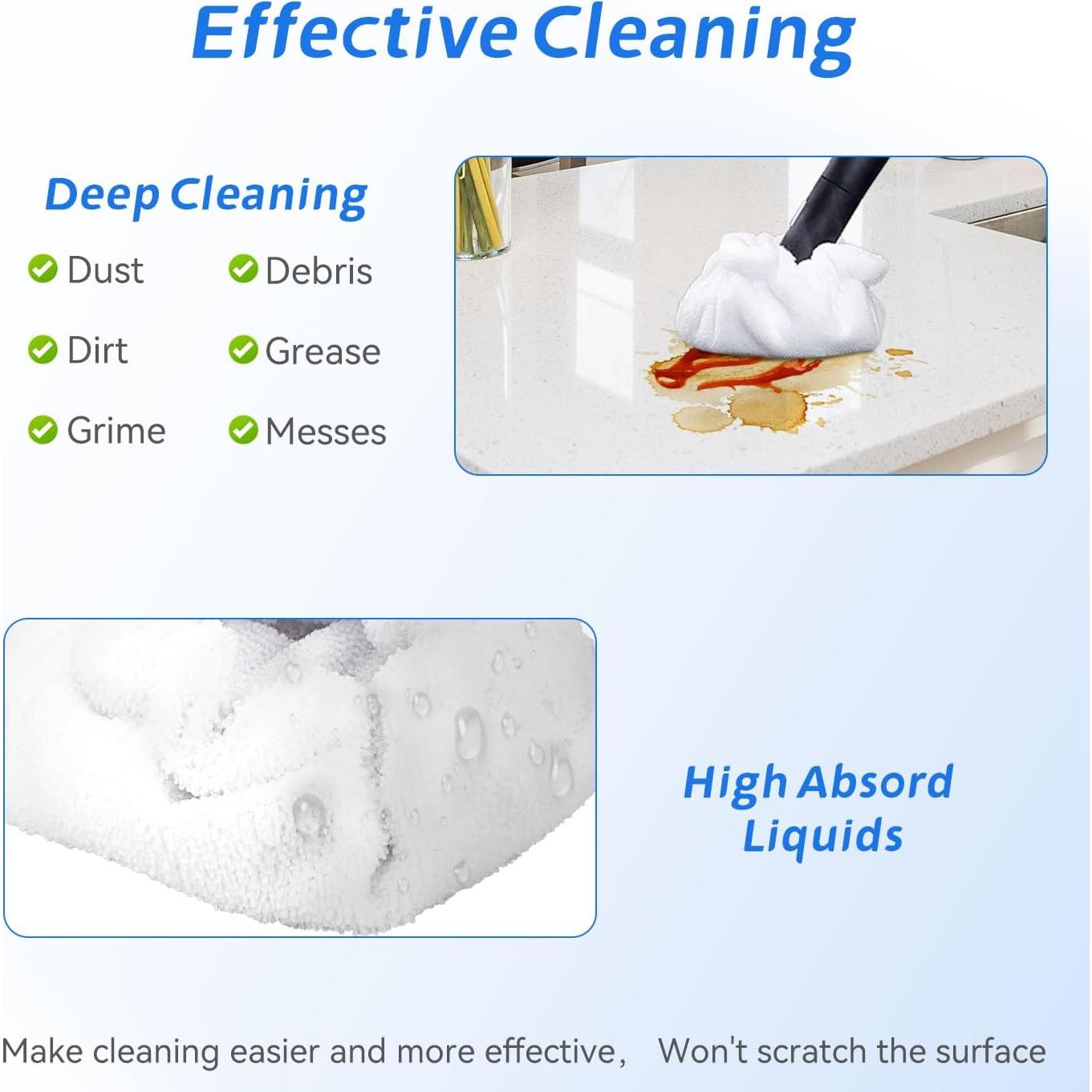 Paños de Vapor de Mano BeiLan - 12 Paquetes Reutilizables