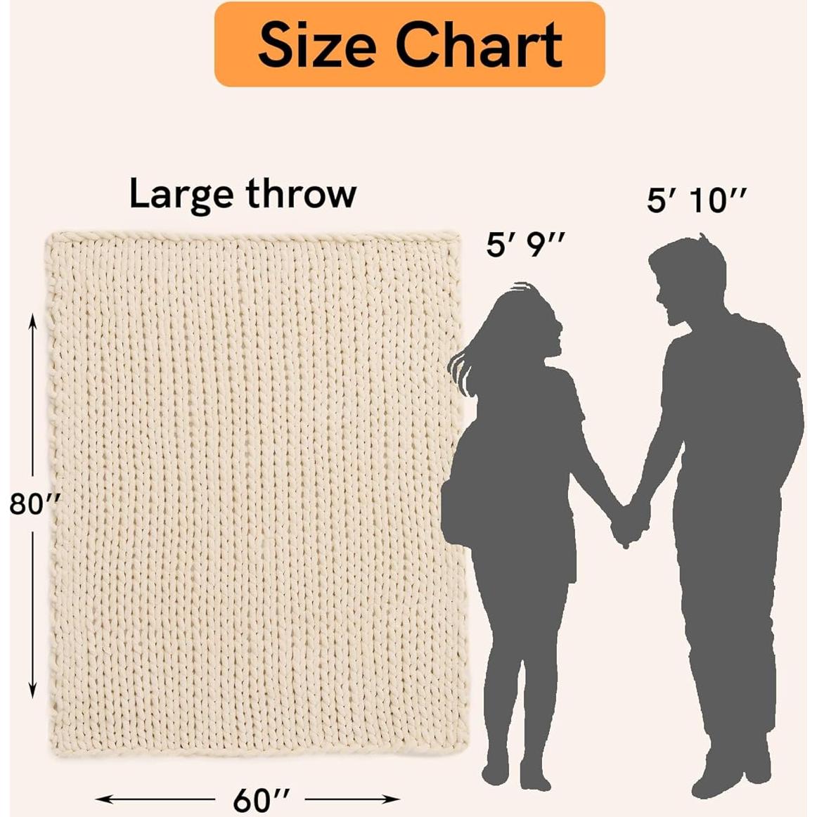 Manta Chunky YnM 76x102 cm Chenille Crema de Mantequilla