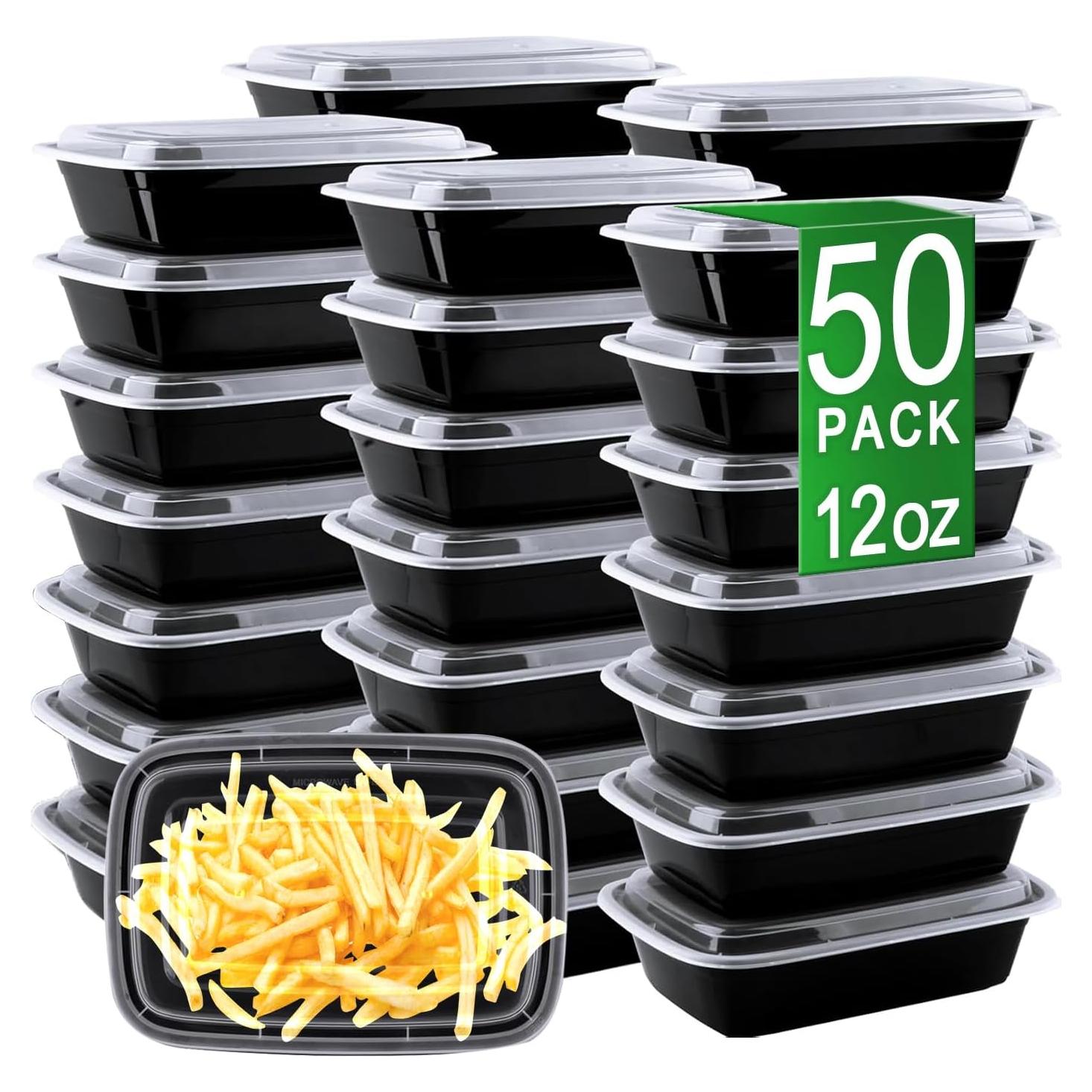 Contenedores de Comida Desechables APSIC 12oz 50 Piezas