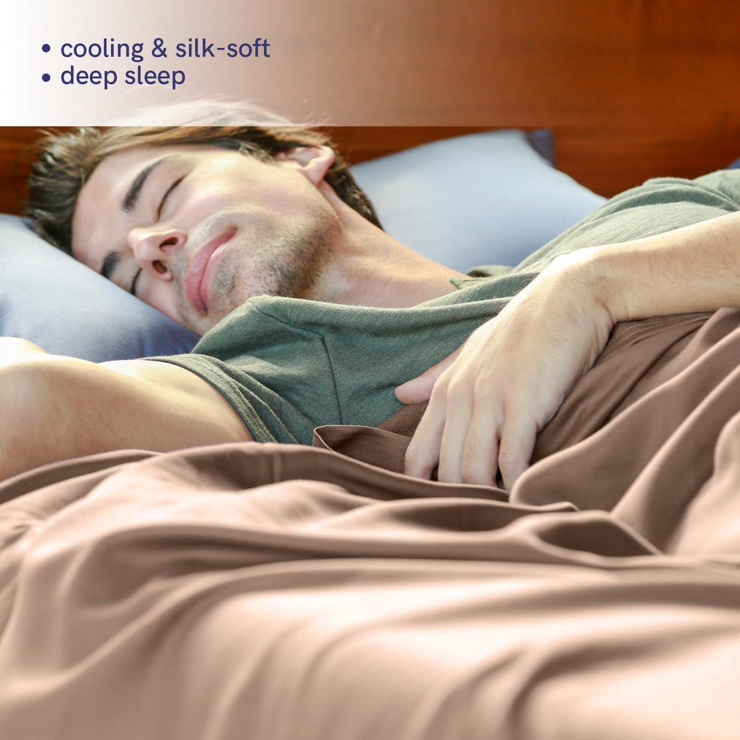 Conjunto de Sábanas Cooling YnM Individual 100% Rayón Bambú 3 Piezas