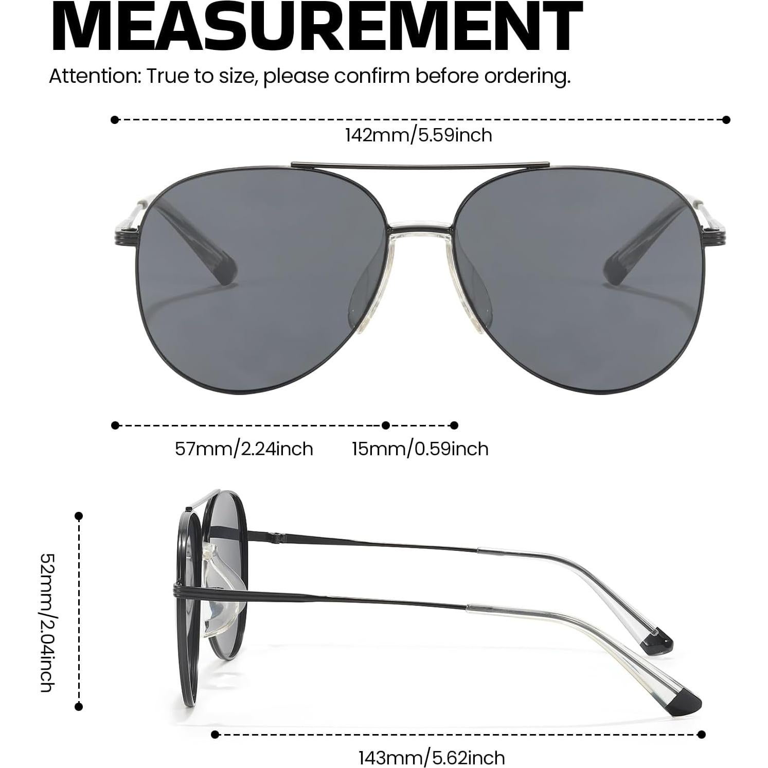 Gafas de sol aviador SODQW Tangle Free polarizadas UV