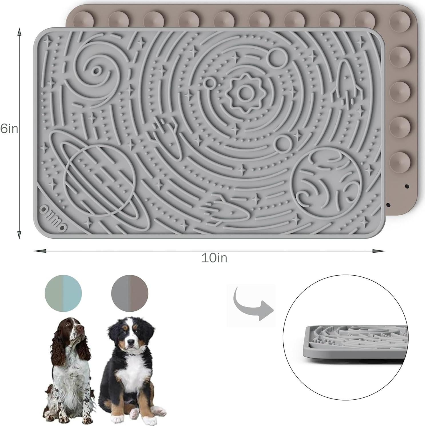 Tapete de Lamer OHMO para Perros y Gatos - Gris y Beige