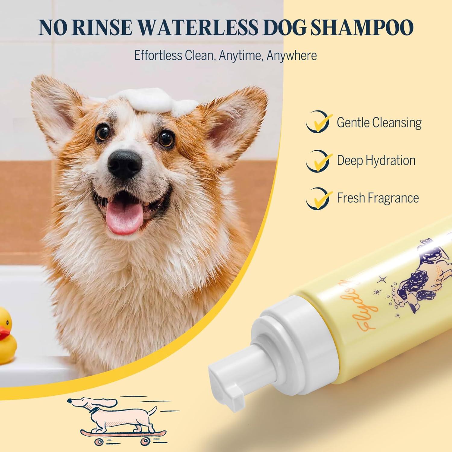 Champú Seco para Perros FlyDog Clean and Floofy 198 ml - Sin Enjuague, Anti-picazón, Control de Olores