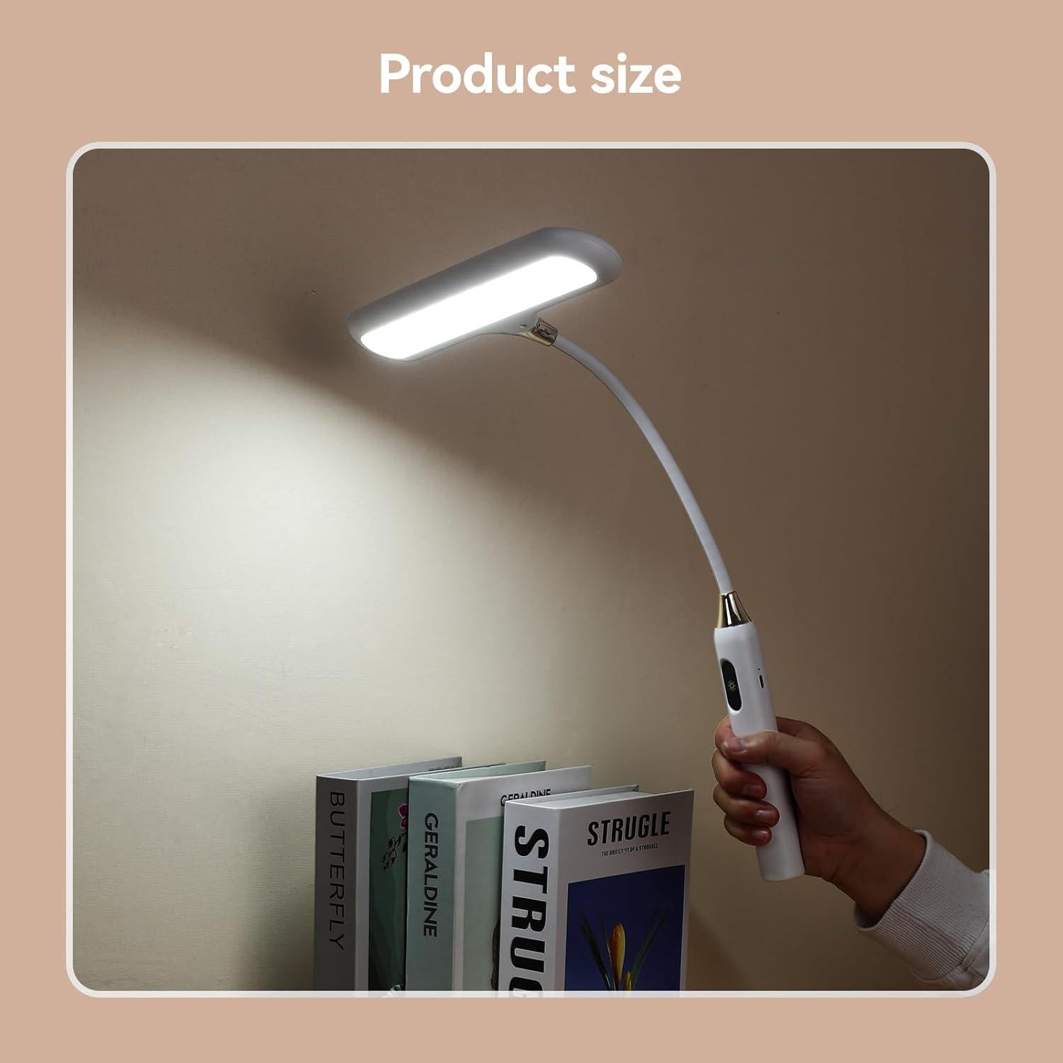Lámpara de Escritorio LED VAVOFO KM-6778B - Control Táctil, 700 Lúmenes, Luz Ajustable 2700-7000K, Gooseneck Flexible