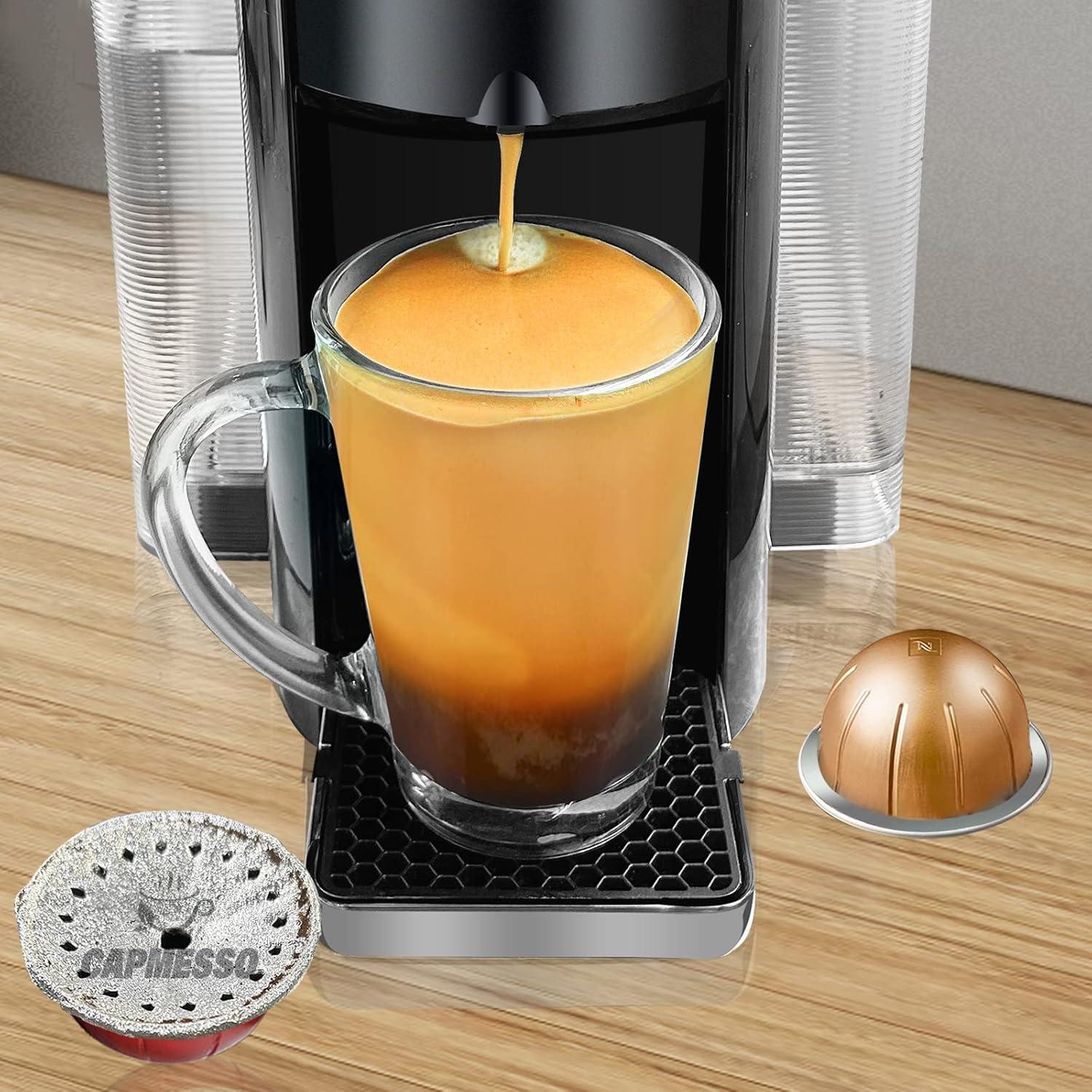 Tapa de Aluminio CAPMESSO para Cápsulas Reutilizables Nespresso Vertuoline - 120 Pcs