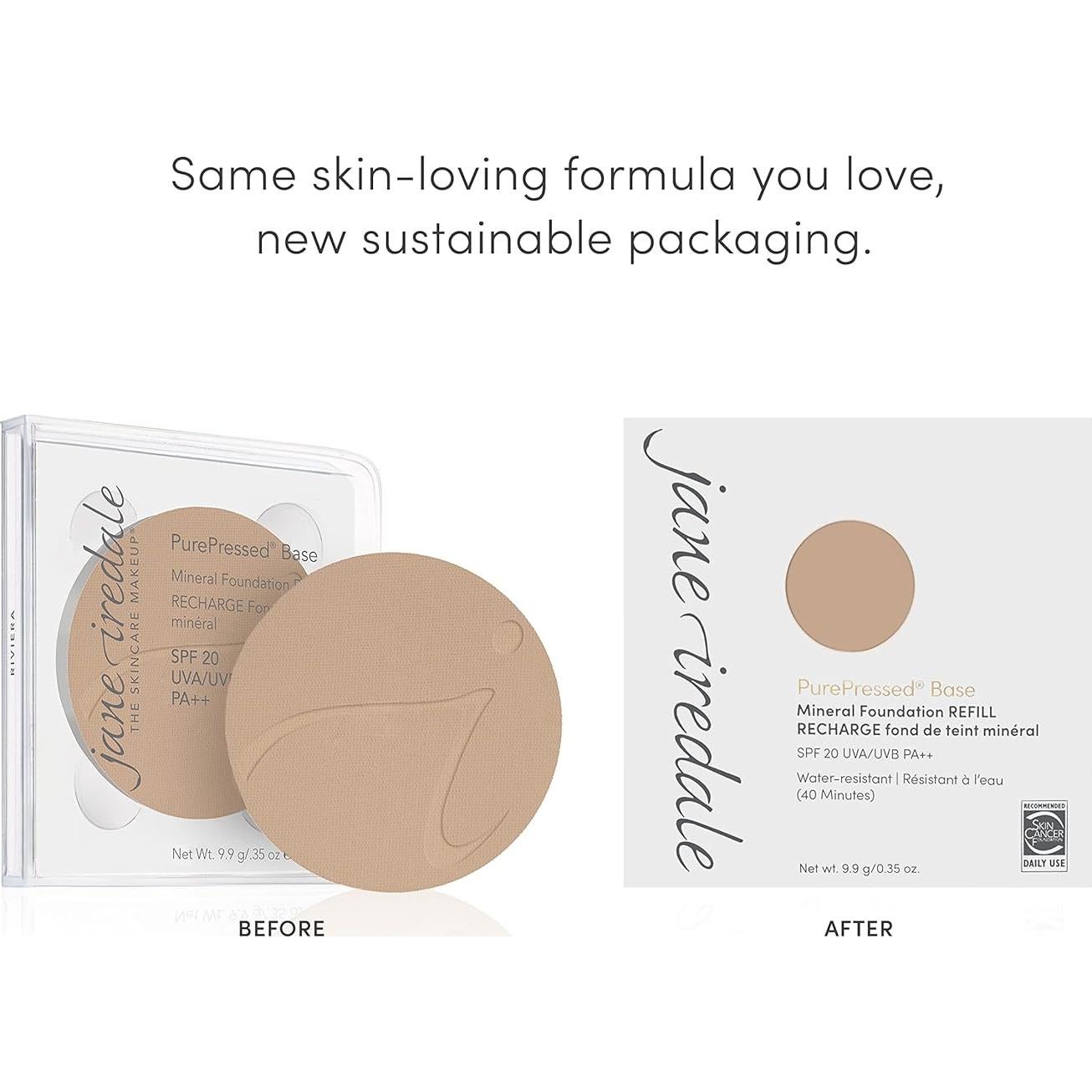 Base Mineral Jane Iredale PurePressed Ámbar Recarga 9.92g