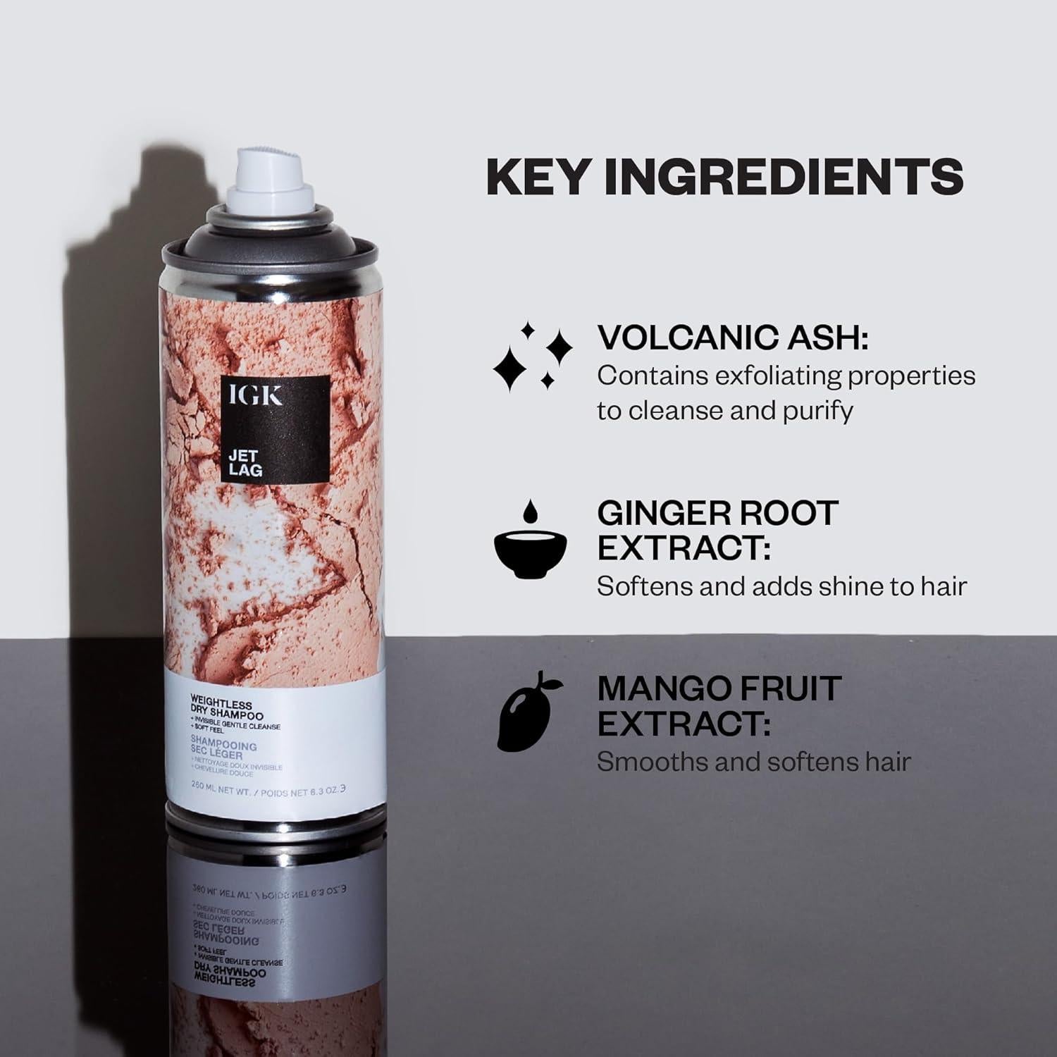 Champú Seco IGK JET LAG 59 ml | Vegano y Libre de Crueldad