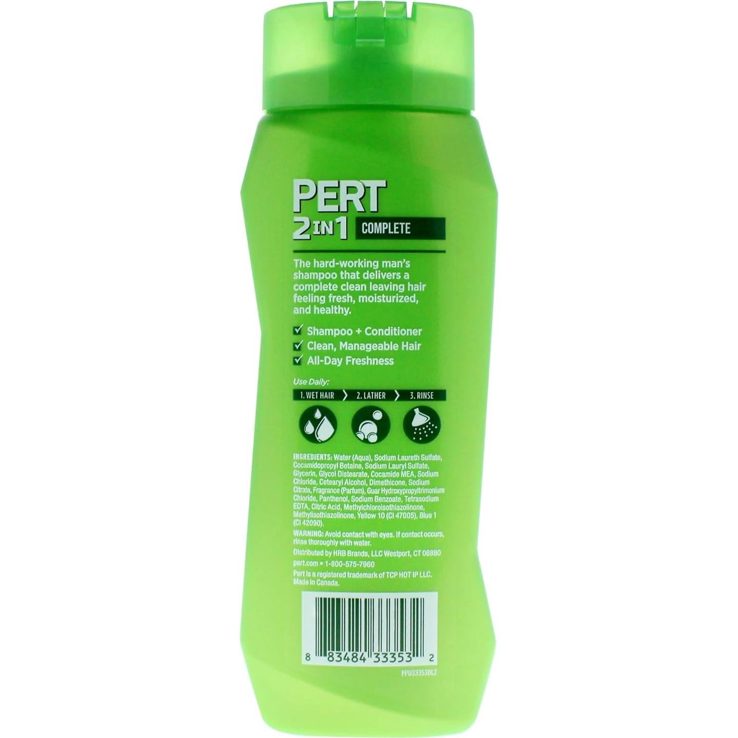 Champú y Acondicionador 2 en 1 Pert Plus 382.7 ml Cabello Normal