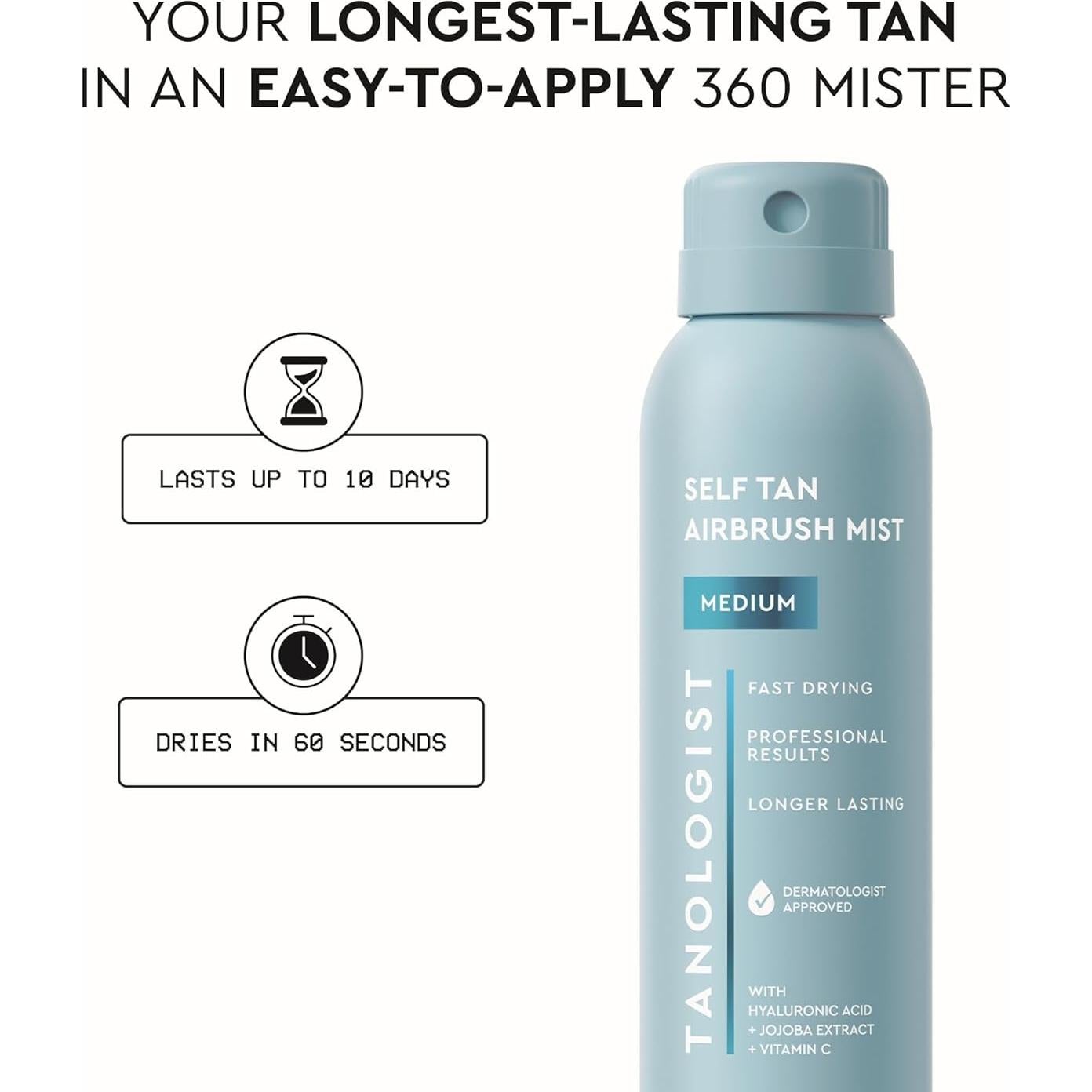 Bruma de Autotanning Tanologist Oscura 148 ml - Secado Rápido