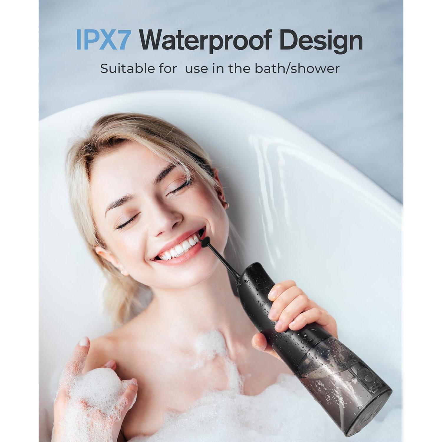 Hilo Dental Inalámbrico Demita GE203 300ML 3 Modos Negro