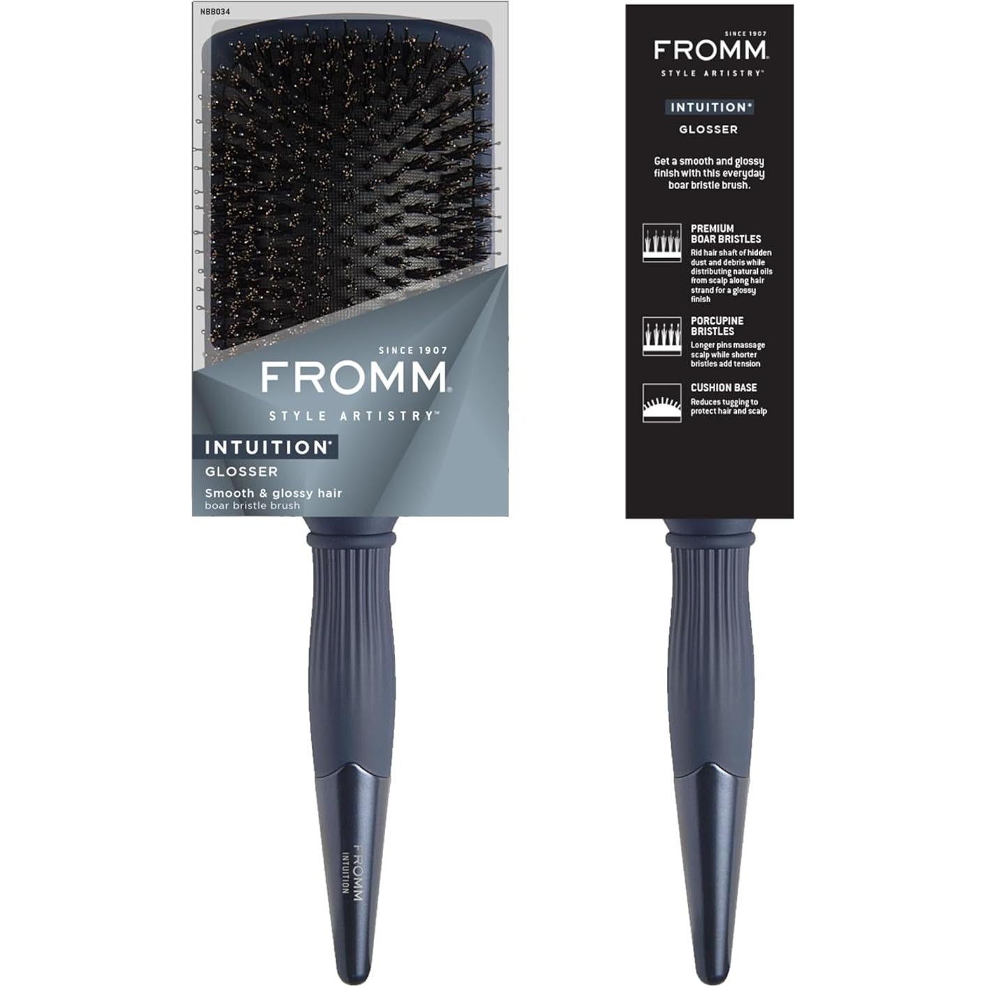 Cepillo Paddle de Cerda de Jabalí Fromm Intuition Glosser Azul