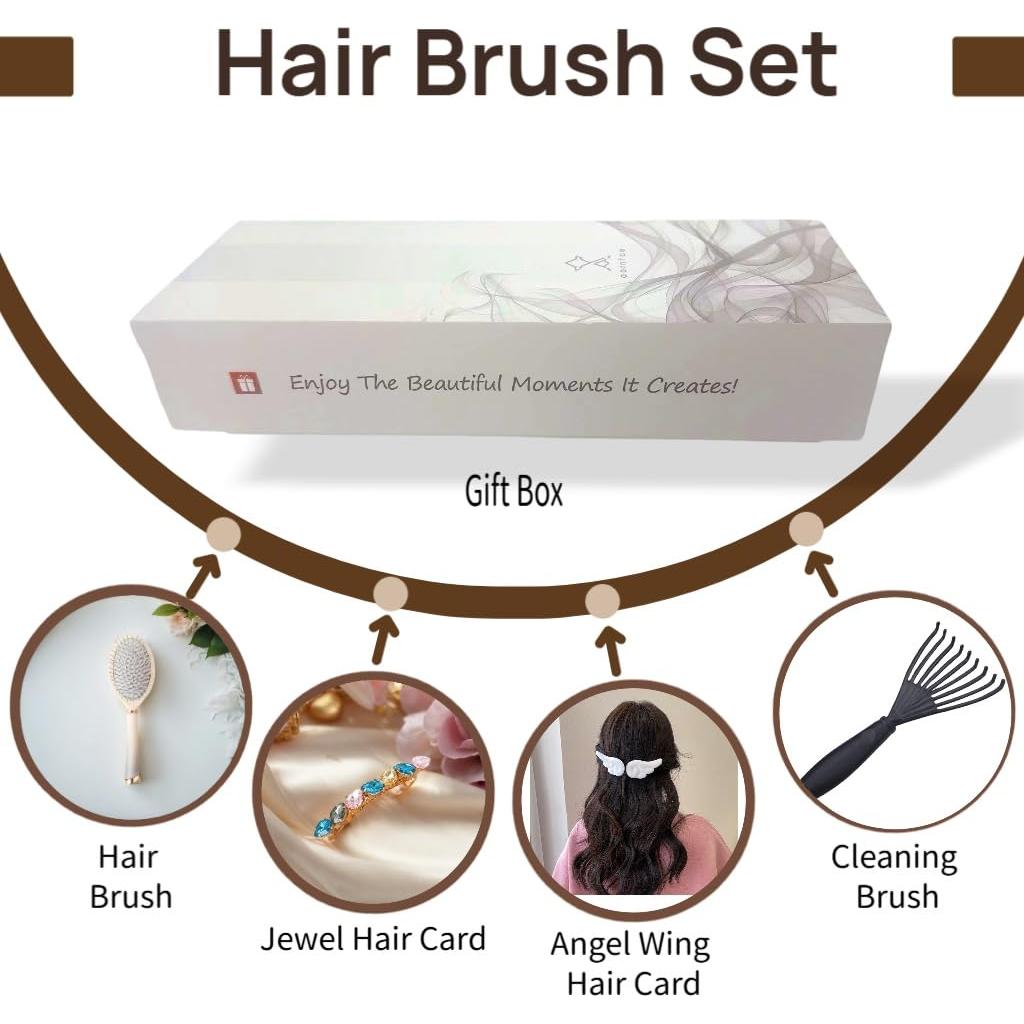 Cepillo Desenredante AORNTAE Beige - Anti-Estático y Suave