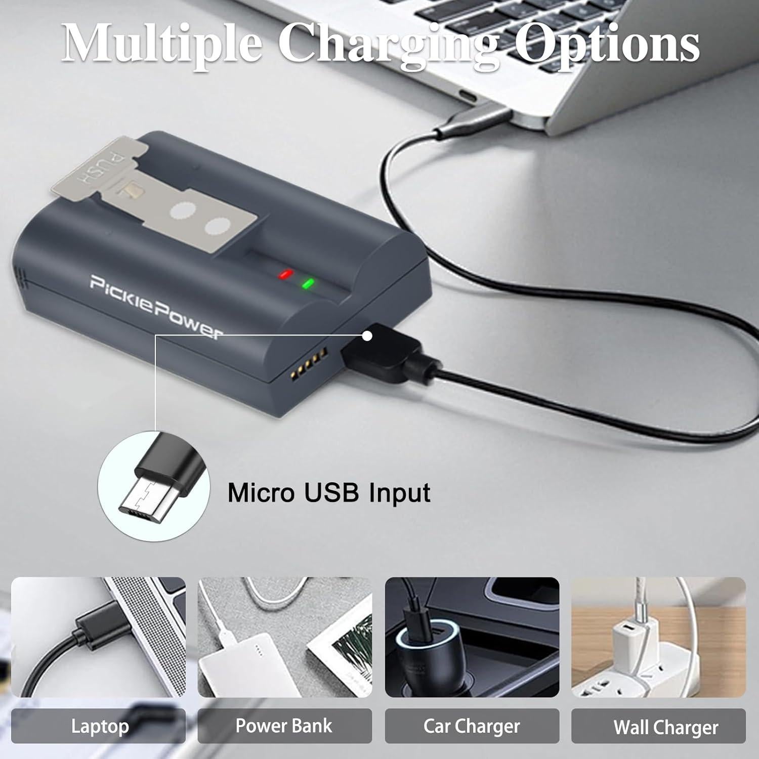 Batería Recargable Pickle Power 6040mAh para Timbre Ring 2/3/4