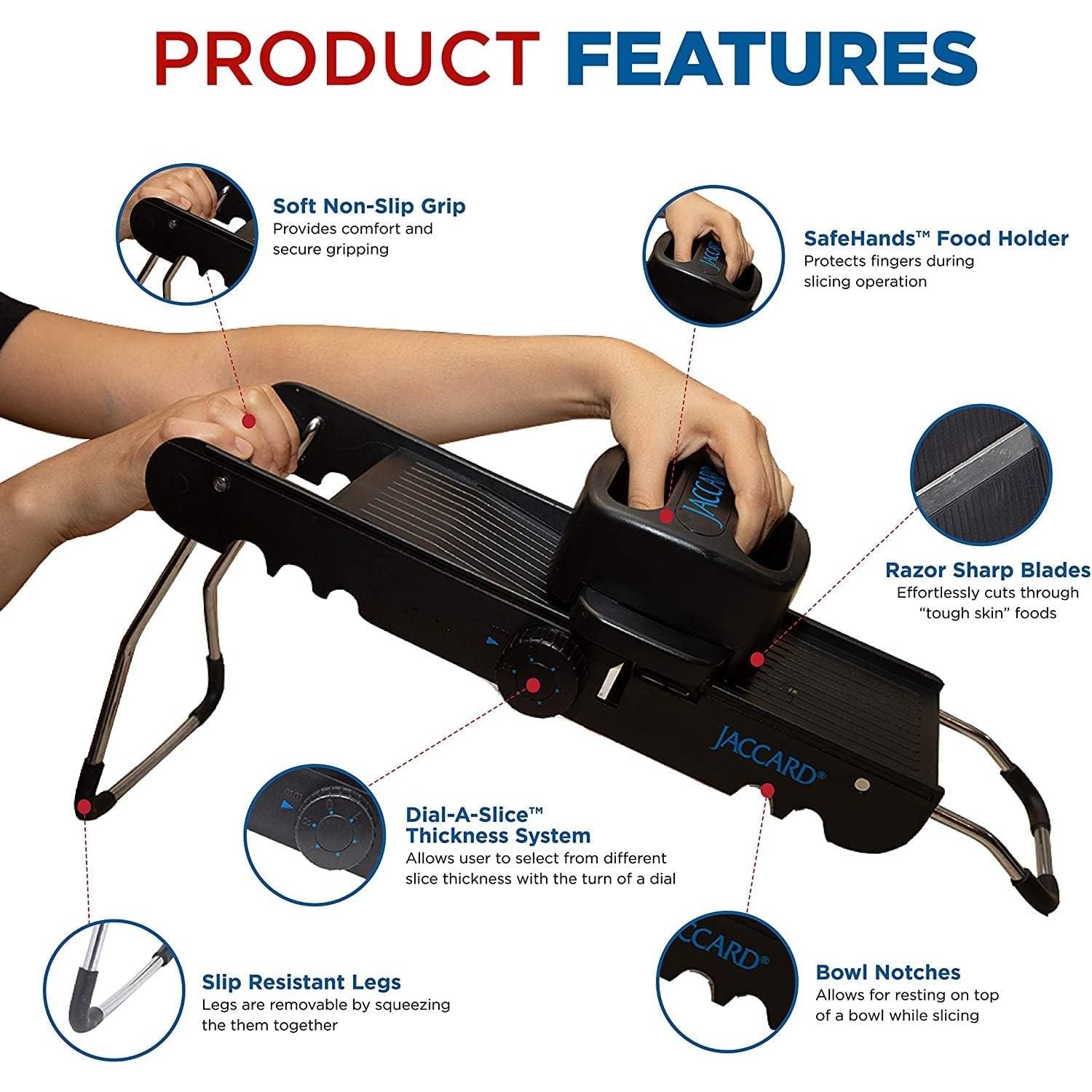 Mandolín Jaccard ABS SafeHands con 7 cuchillas intercambiables