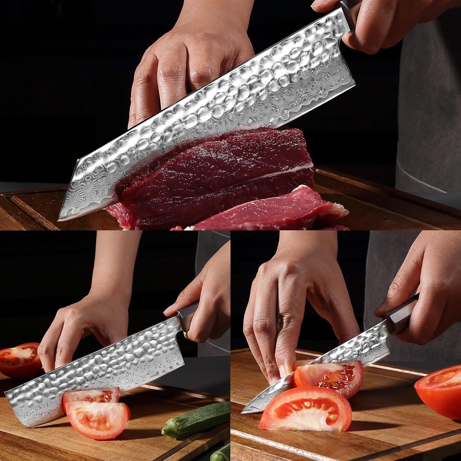 Juego de Cuchillos de Cocina YOTSUBA 3 Piezas Damasco Forjado