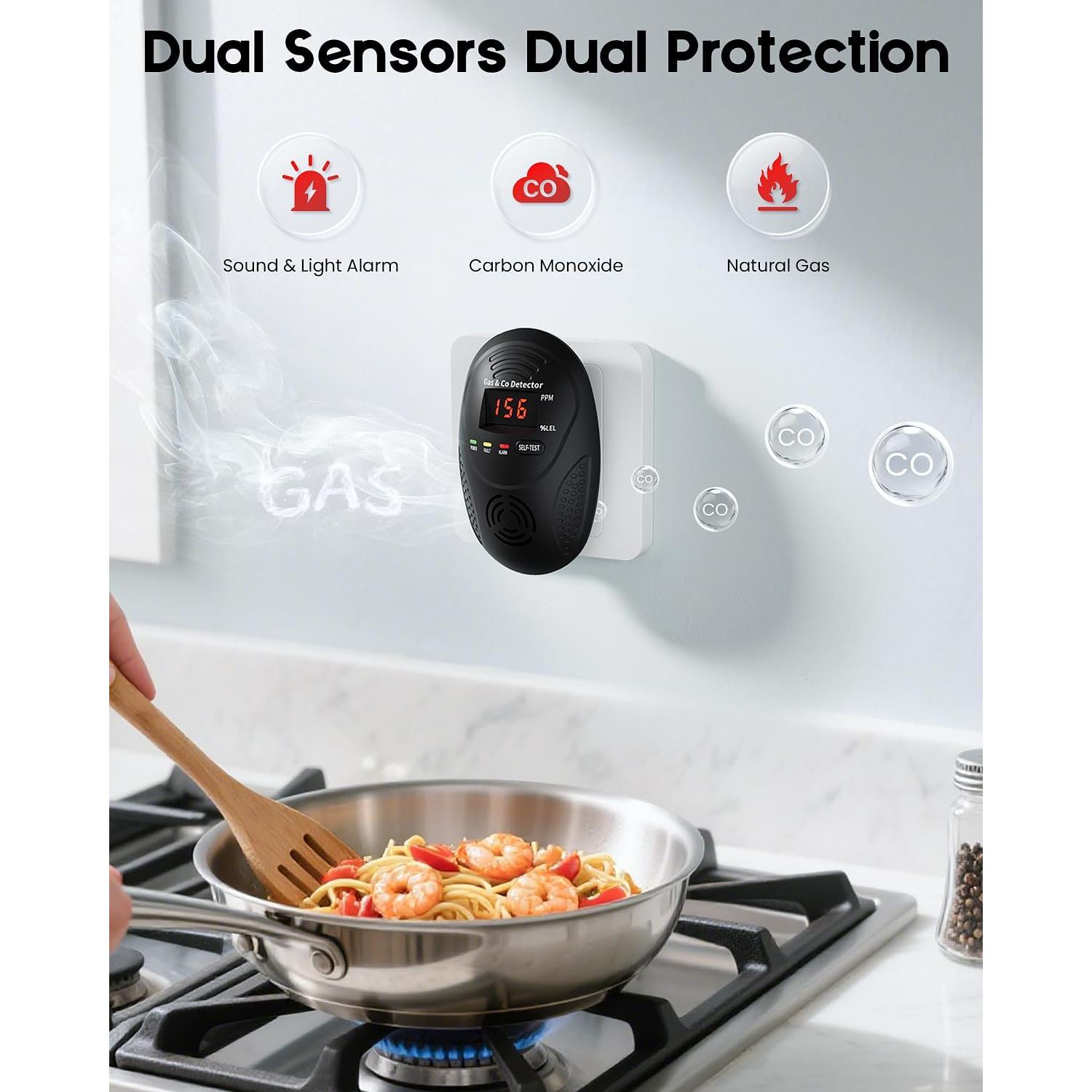 Detector de Monóxido de Carbono y Gas Natural Vilfet KH218A