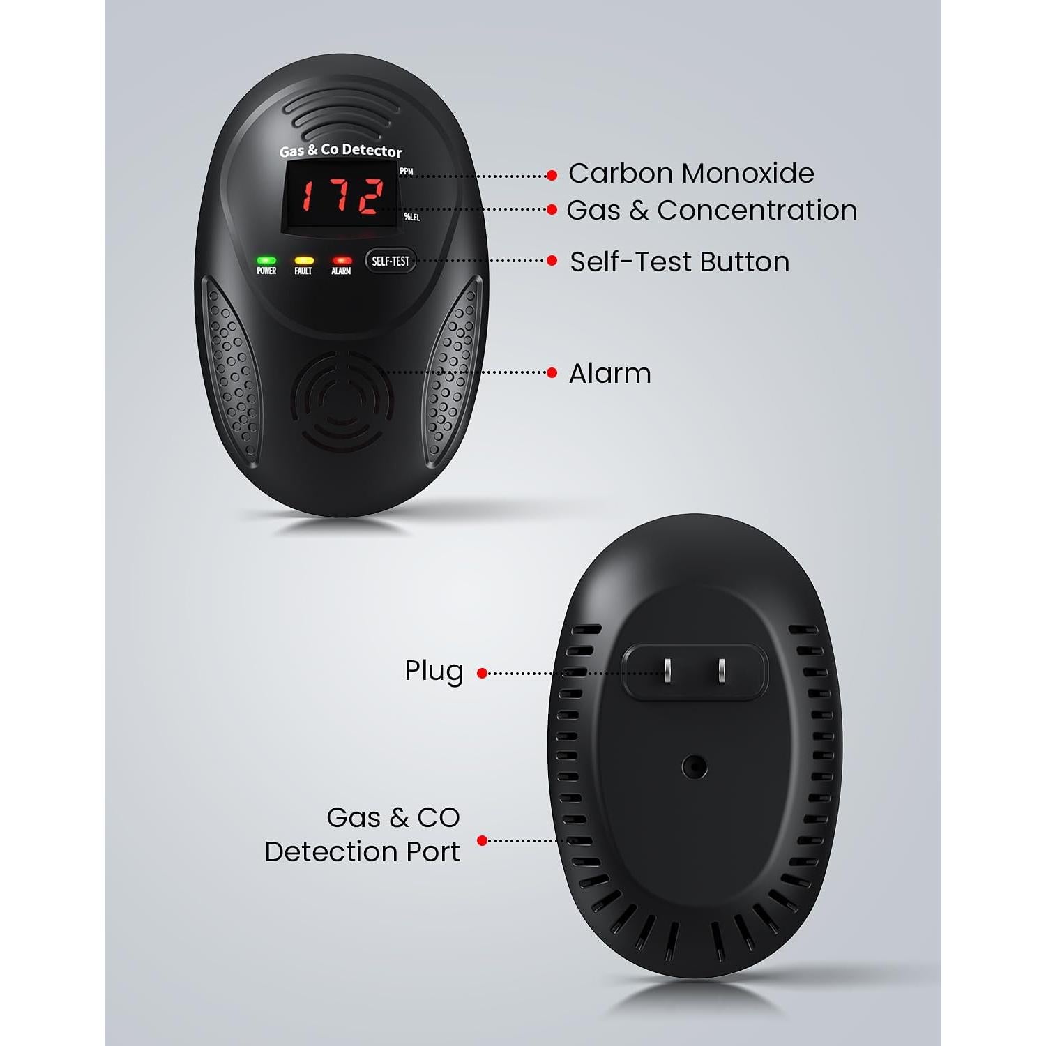 Detector de Monóxido de Carbono y Gas Natural Vilfet KH218A