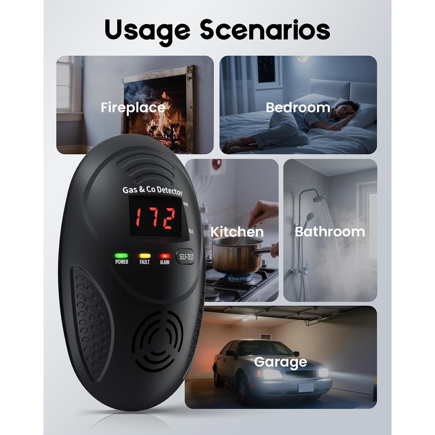 Detector de Monóxido de Carbono y Gas Natural Vilfet KH218A