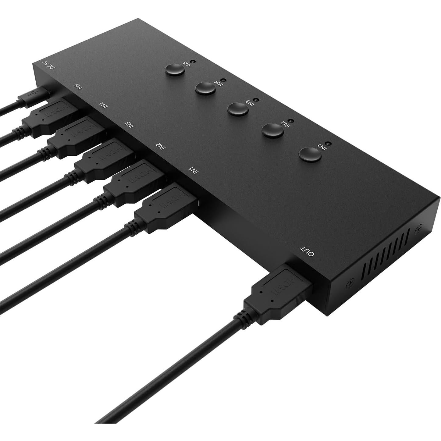 Conmutador HDMI 5 Puertos ZUZONG 4K 60Hz Control Remoto