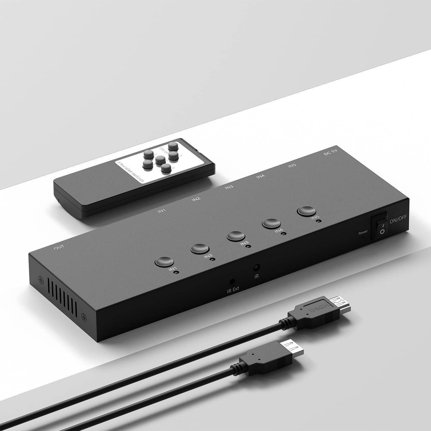 Conmutador HDMI 5 Puertos ZUZONG 4K 60Hz Control Remoto