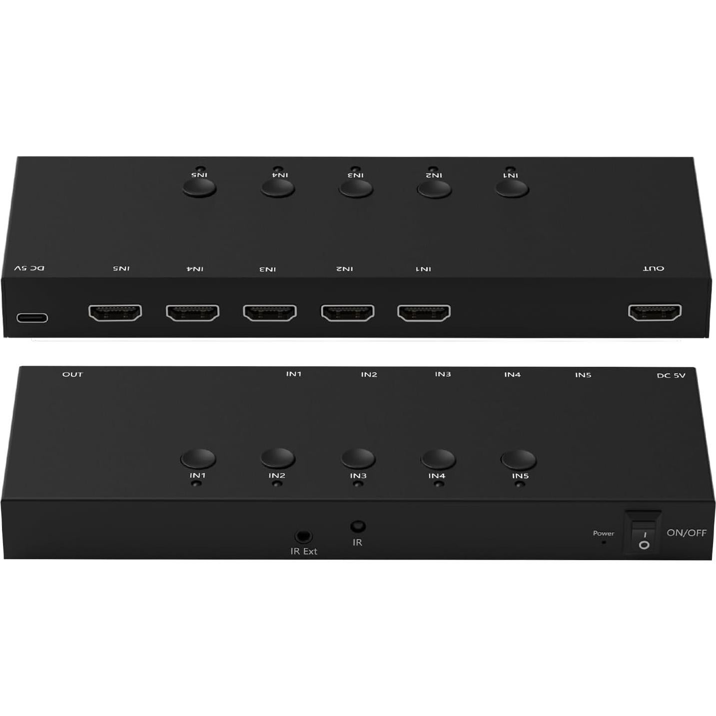 Conmutador HDMI 5 Puertos ZUZONG 4K 60Hz Control Remoto