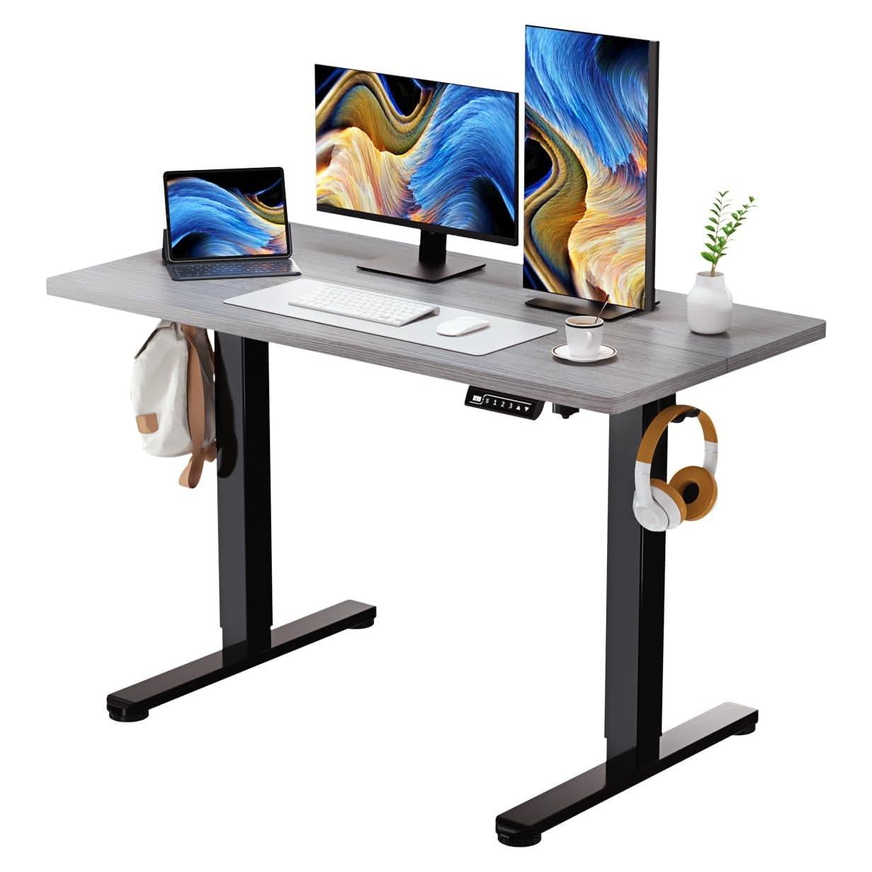 Escritorio de Pie Eléctrico JYLH JOYSEEKER 48x24 Gris Ajustable