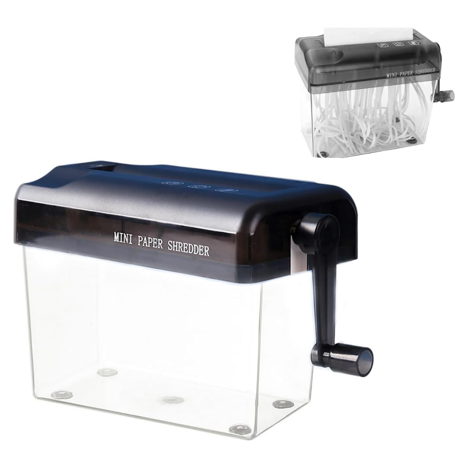 Mini Trituradora Manual Kakalote para Papel y Documentos - Negro