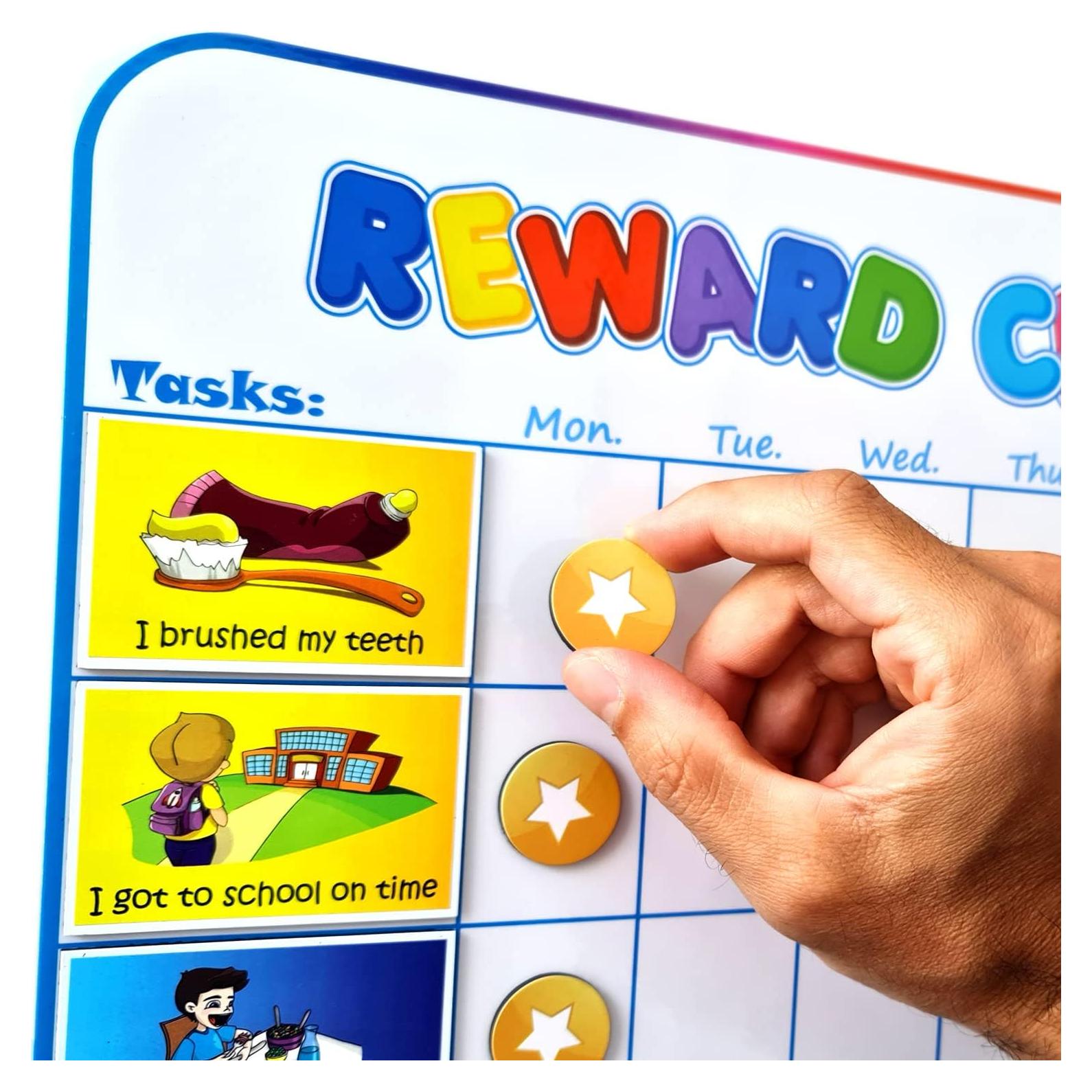 Tabla de Recompensas Magnética HMmagnets para 1 Niño - 127 Pegatinas