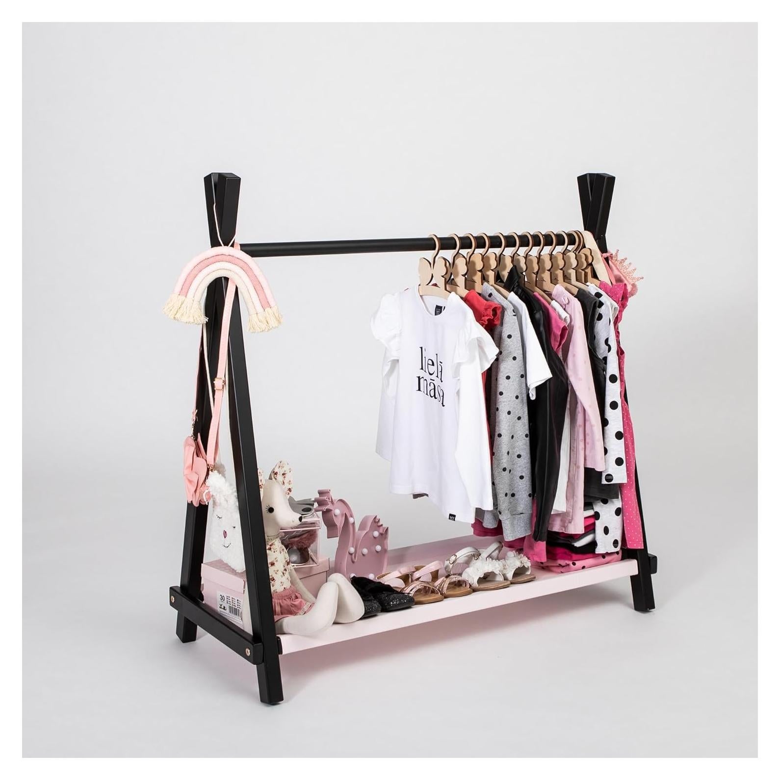 Rack de Ropa Infantil Sweet Home From Wood Negro 102.9 cm