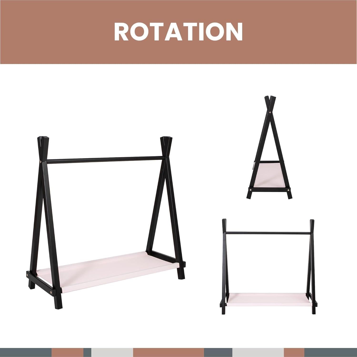 Rack de Ropa Infantil Sweet Home From Wood Negro 102.9 cm