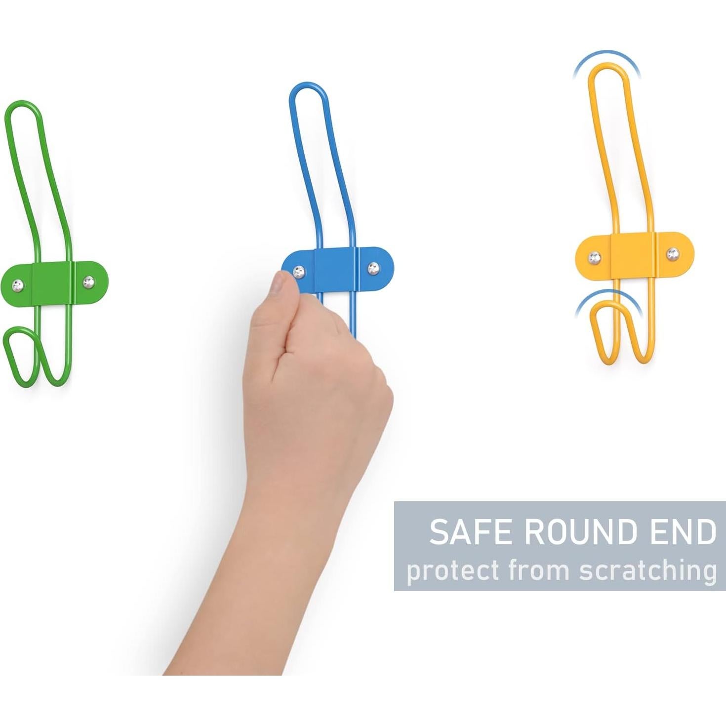 Ganchos de abrigo para niños Tibres - Juego de 5 coloridos