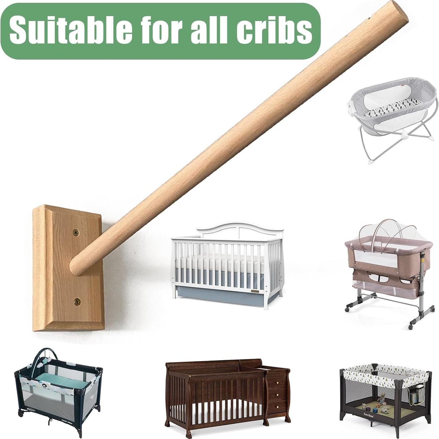 Brazo de Móvil de Cuna Tuiiopoli Madera Natural Soporte Pared