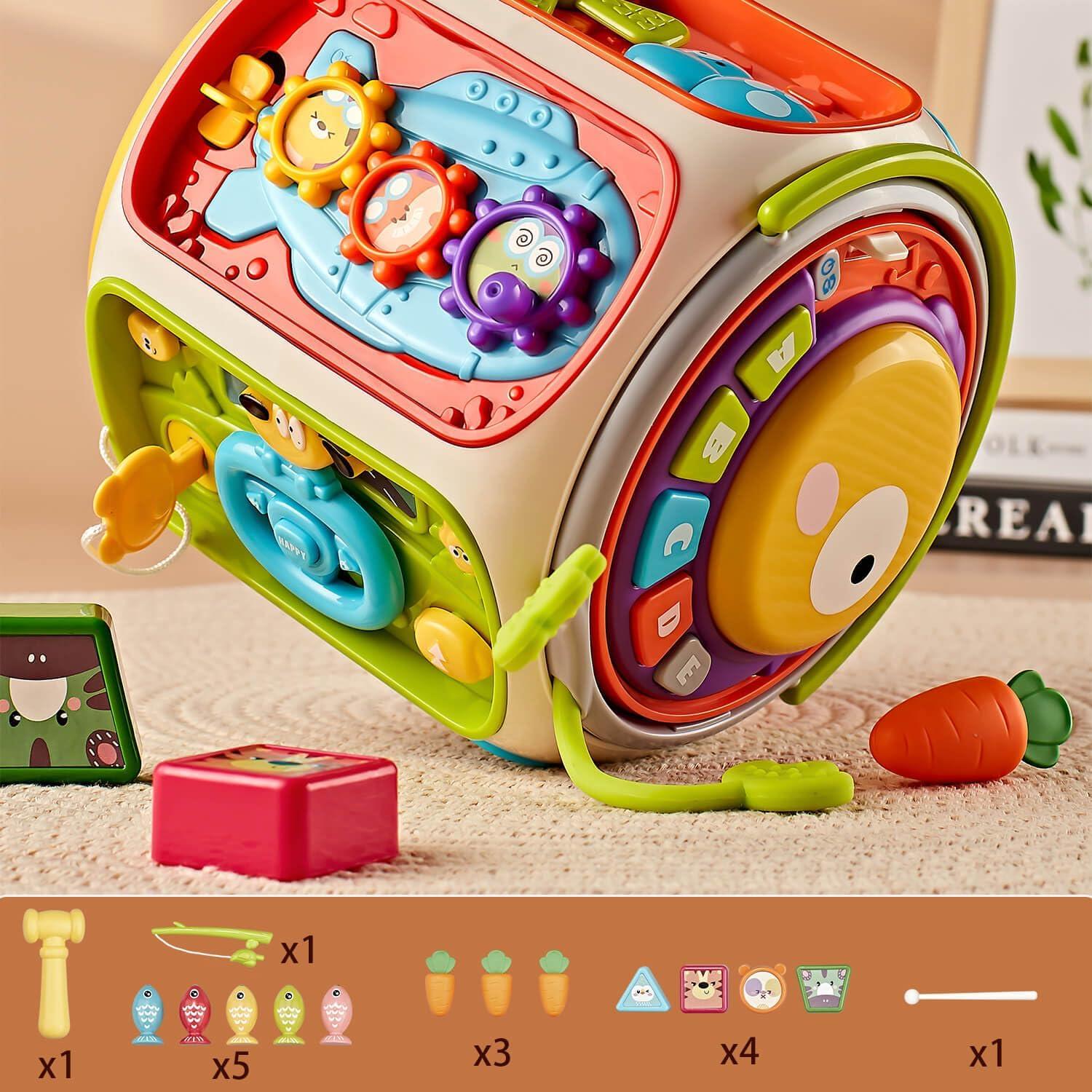 Tablero Sensorial Ocupado Montessori WIIBAAHO 8 en 1 para Niños