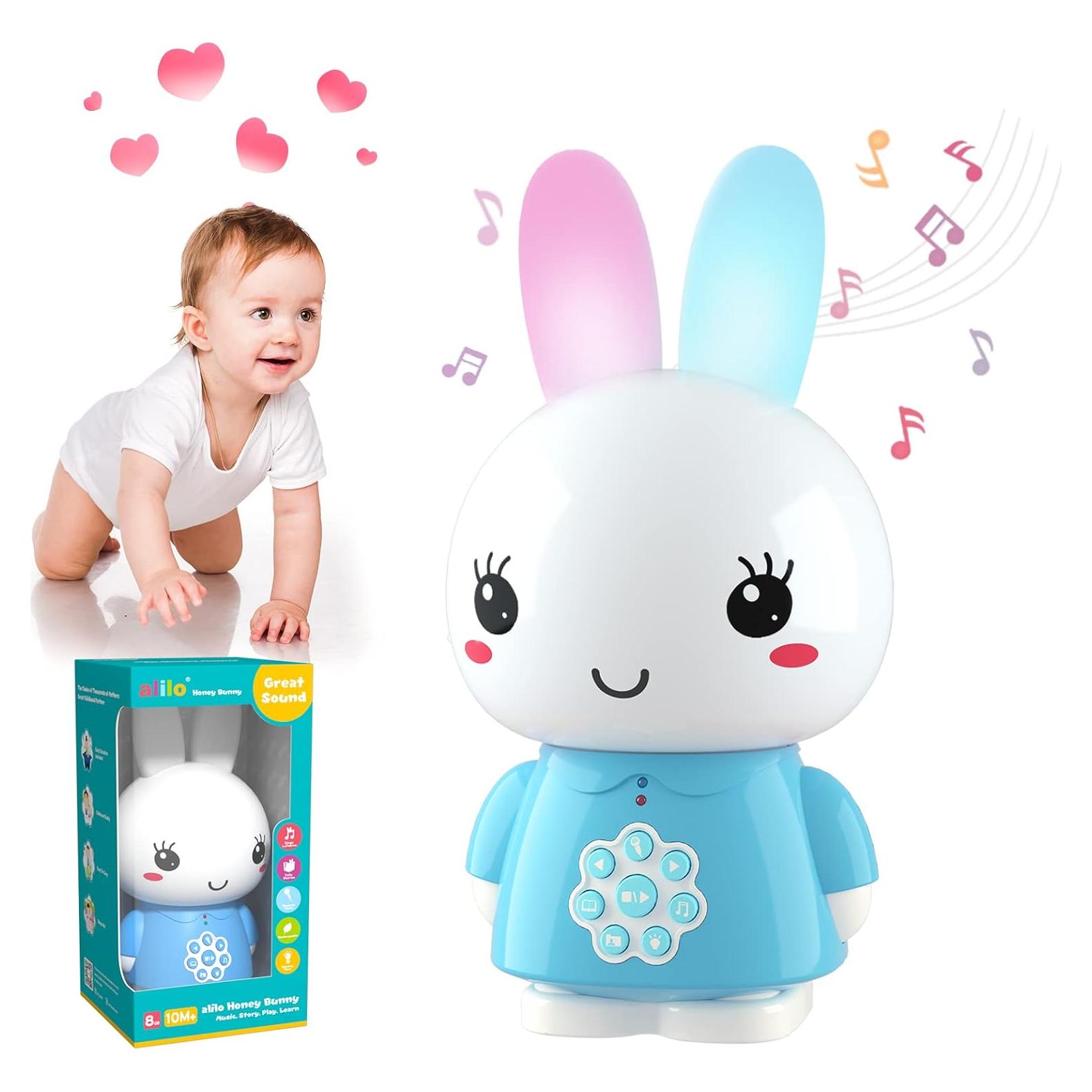 Reproductor de Audio Infantil Alilo Conejito G6 Azul con Luz